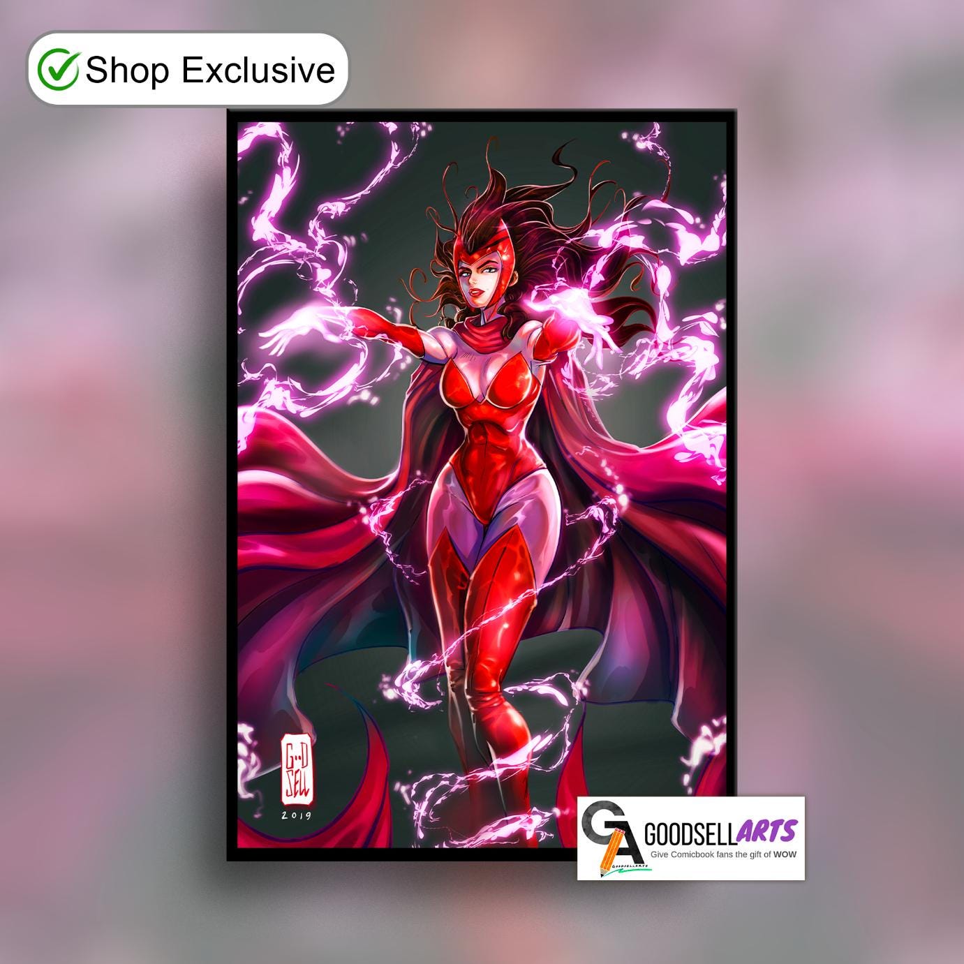 Wanda Scarlet Witch Poster | Avengers Wanda Poster | Avengers art print | Wanda Maximoff poster | Geek Room Gift | Avengers gift