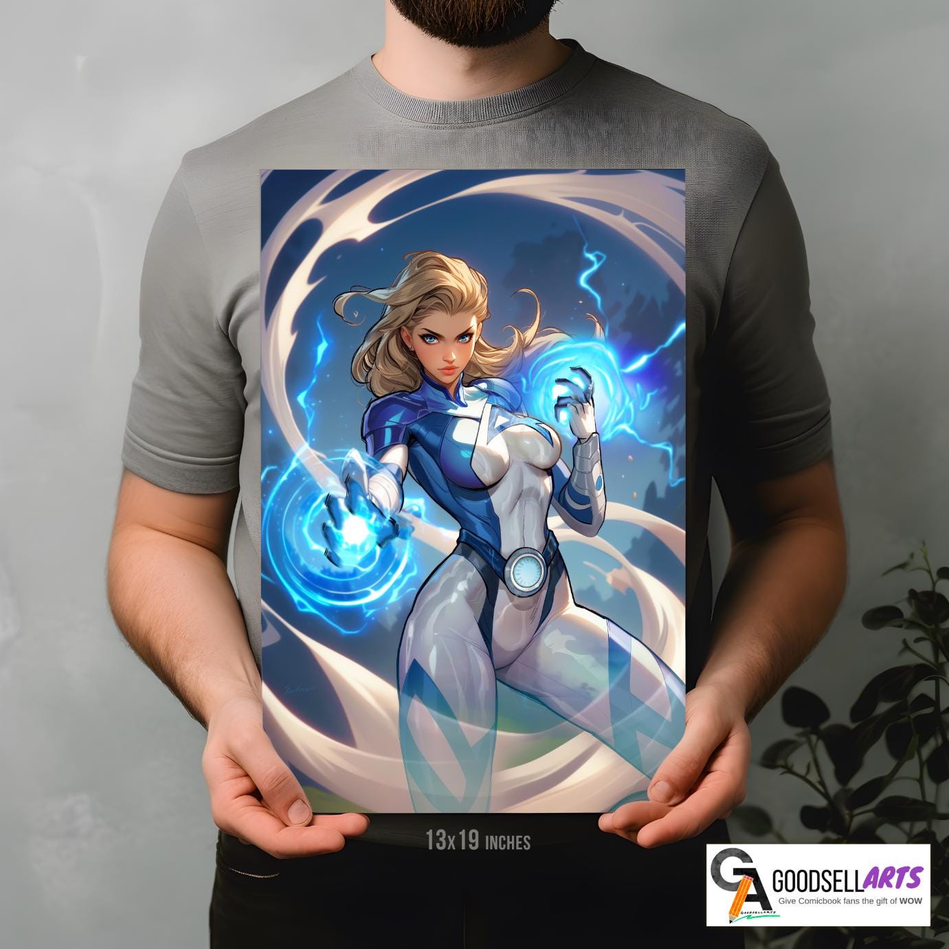 Invisible Woman Poster, Marvel Rivals art print, Sue Storm art print,  Fantastic Four First steps | Game room decor | Video game poster