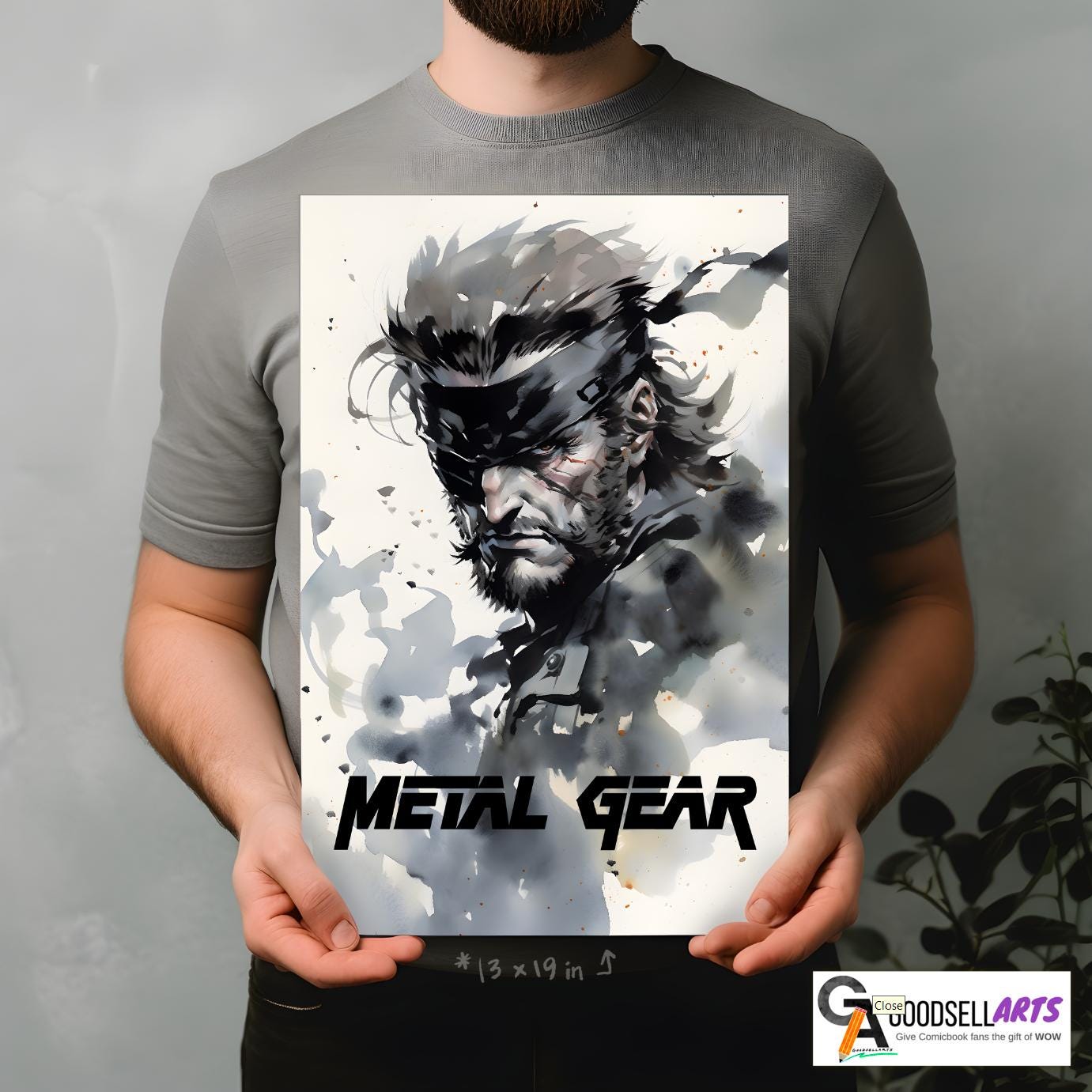 Metal Gear Poster, Solid Snake Art Print, Metal Gear Solid Wall Art, Big Boss Game Room Decor, Playstation Gamer gift, Snake Eater fan Art