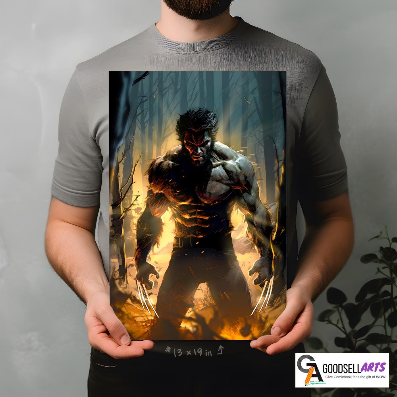 Wolverine Weapon X poster, Marvel X-men wall art print, Logan Wolverine art, Marvel comics fan gift, X-men Wolverine game room decor