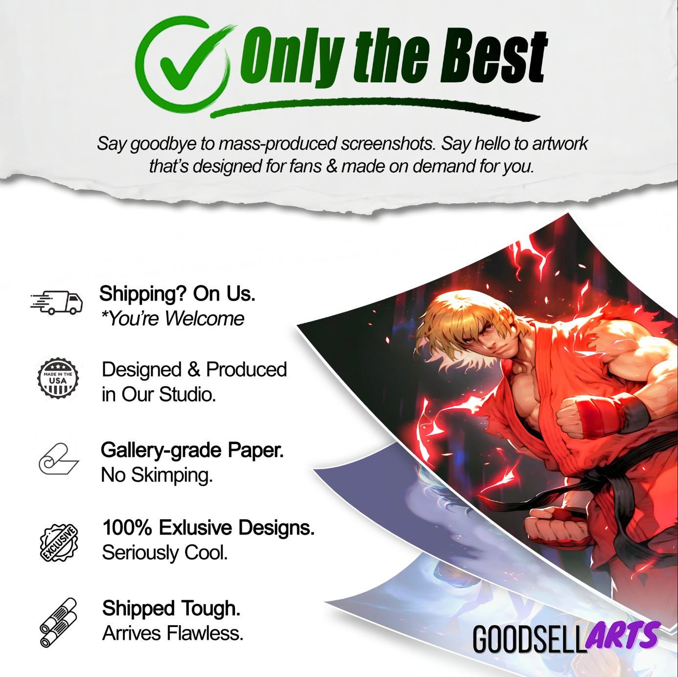 Ken Street Fighter Poster | Street Fighter Art | Ken Masters | SF6 | Video Game Poster | Ken SF Wall Art | Gamer Gift