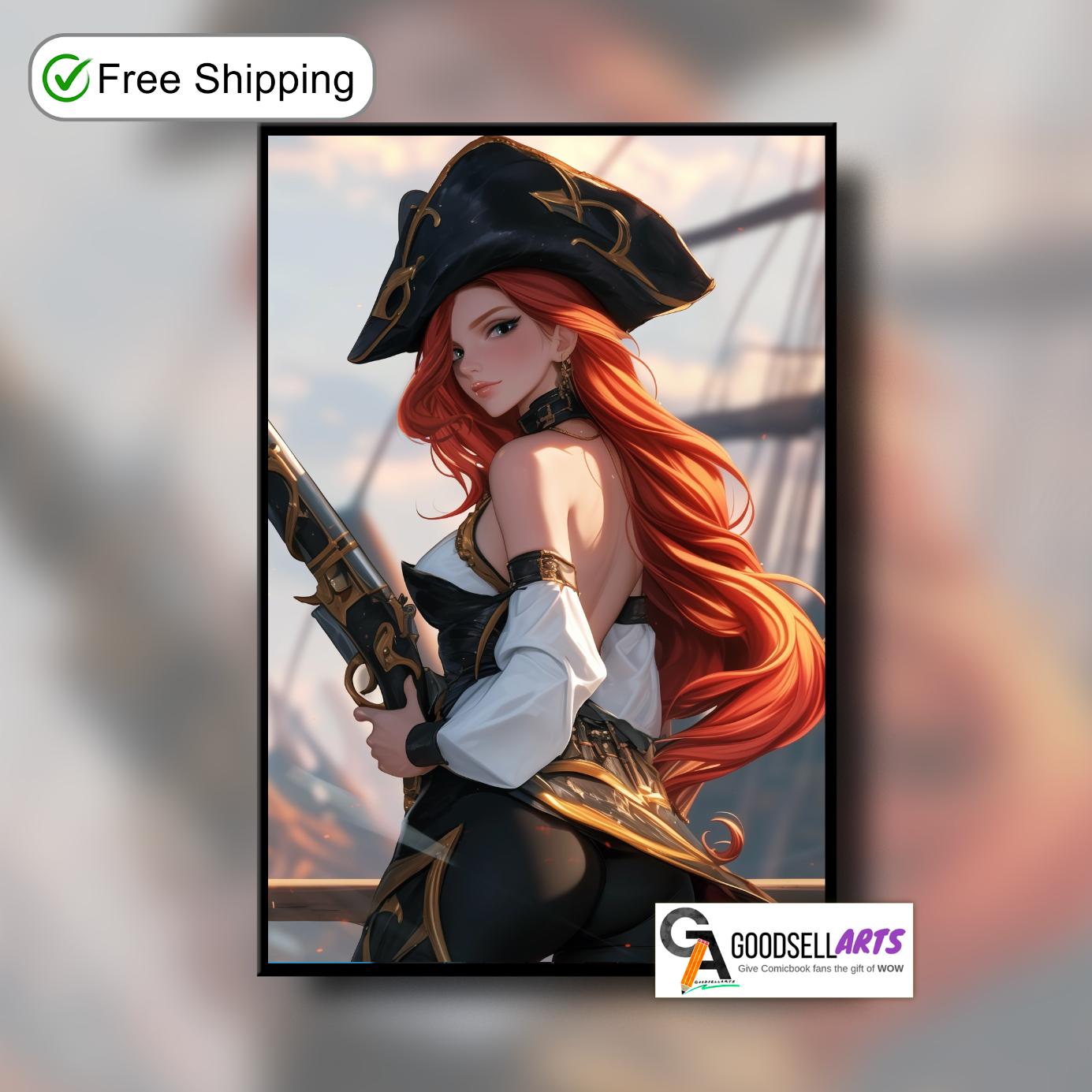 Miss Fortune League of Legends poster, LoL wall art print, Video Game room decor, League of legends gift, LoL fanart, Gamer gift