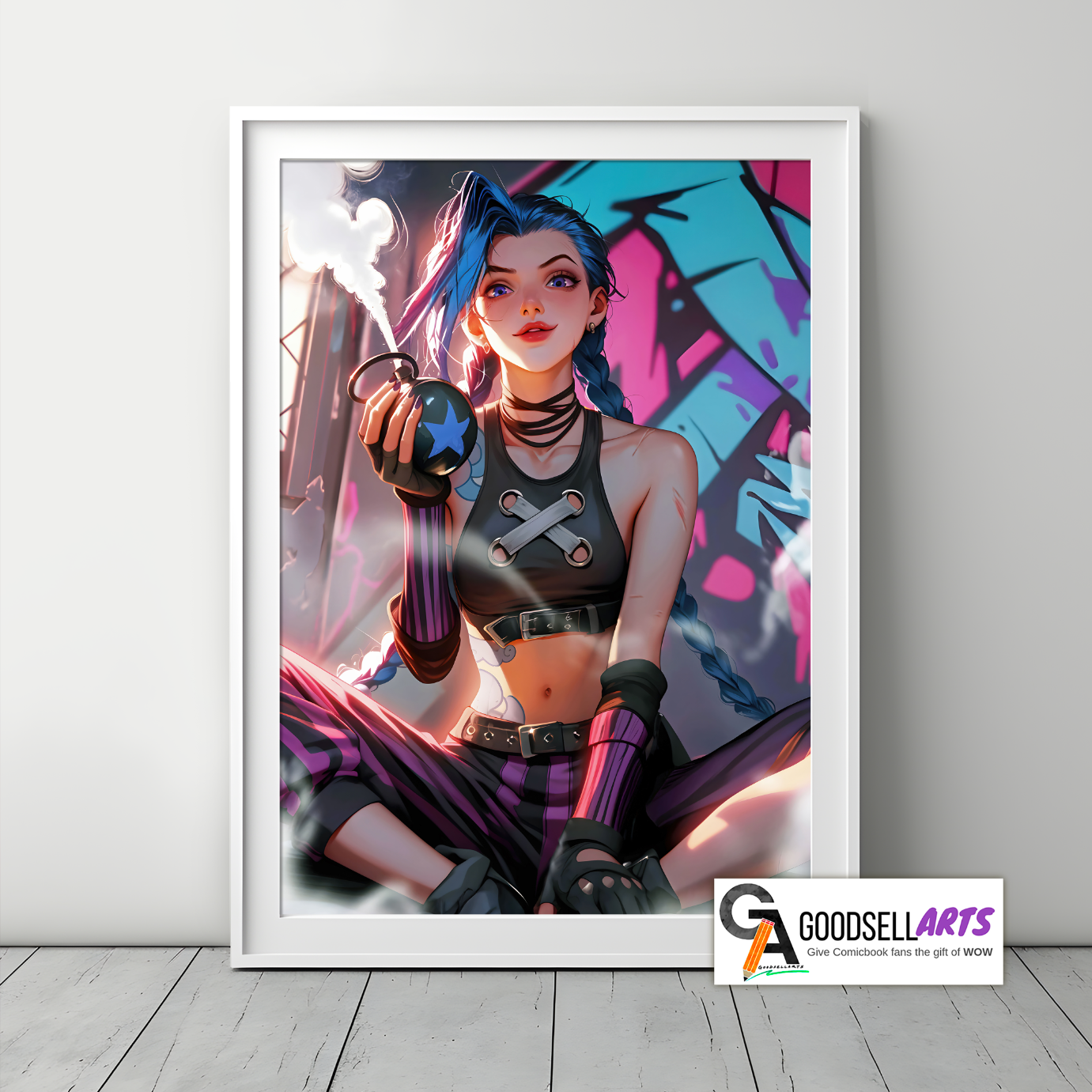 Arcane Jinx Poster Print; League of Legends Jinx; video game art; Gaming gift