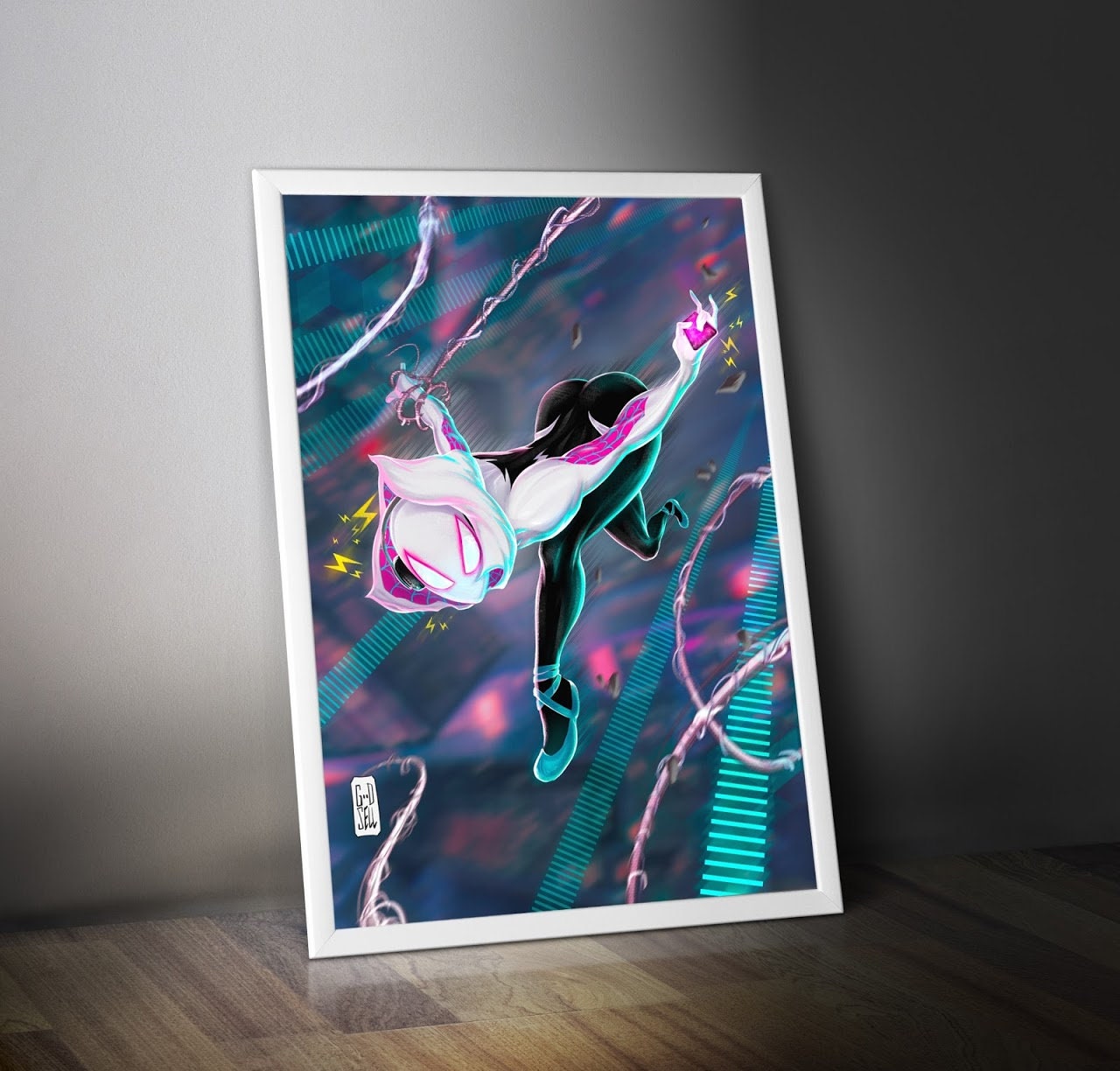 Miles Morales and Ghost Spider | Two POSTER SET | Spiderman SpiderVerse Poster | Superhero Gifts | SpiderWoman print