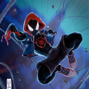 Miles Morales and Ghost Spider | Two POSTER SET | Spiderman SpiderVerse Poster | Superhero Gifts | SpiderWoman print