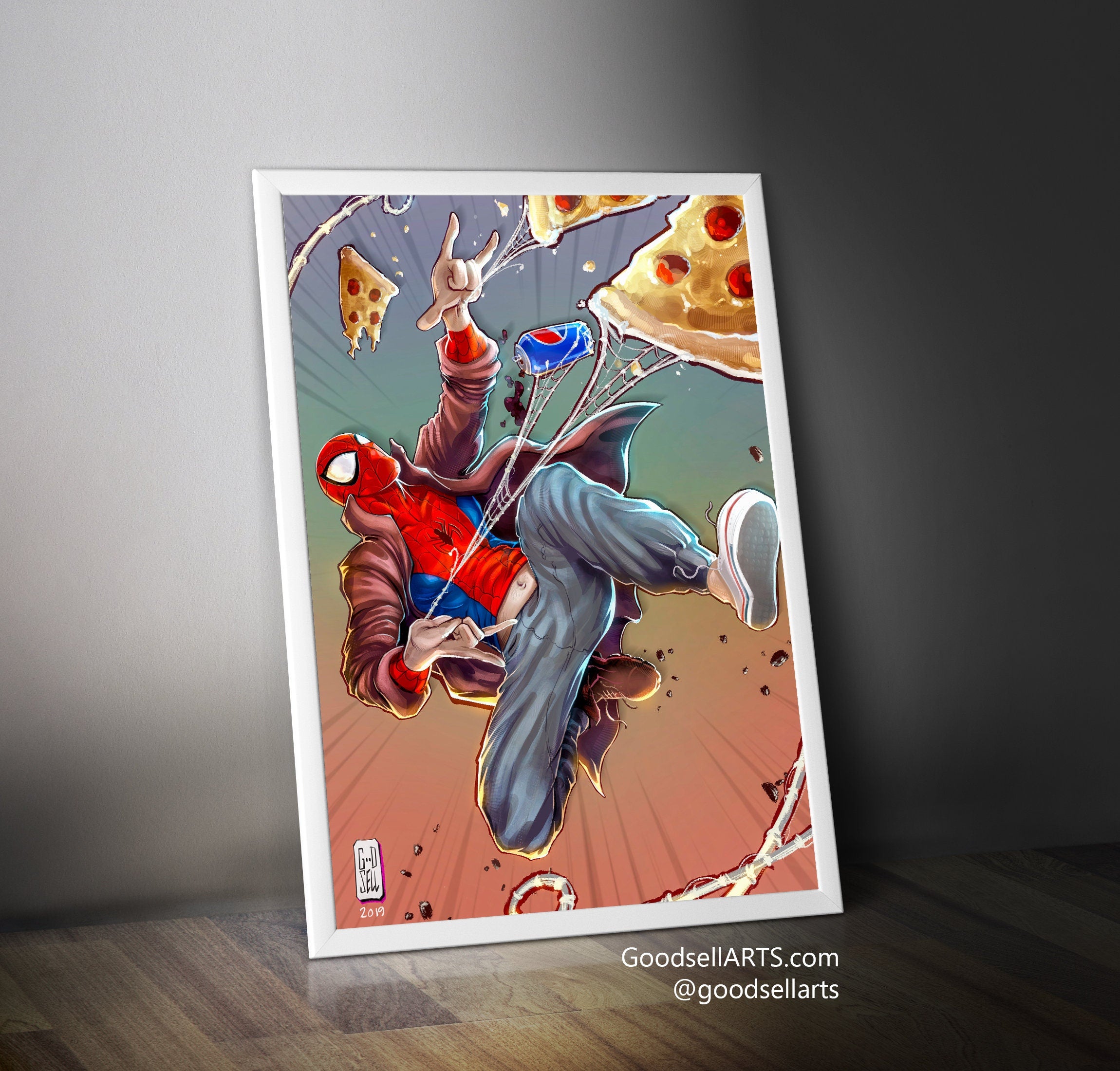 Spiderman Spiderverse Poster | Peter B. Parker poster | Marvel Wall Art | Spider Verse print Marvel Gifts for Men | Peter Parker art print