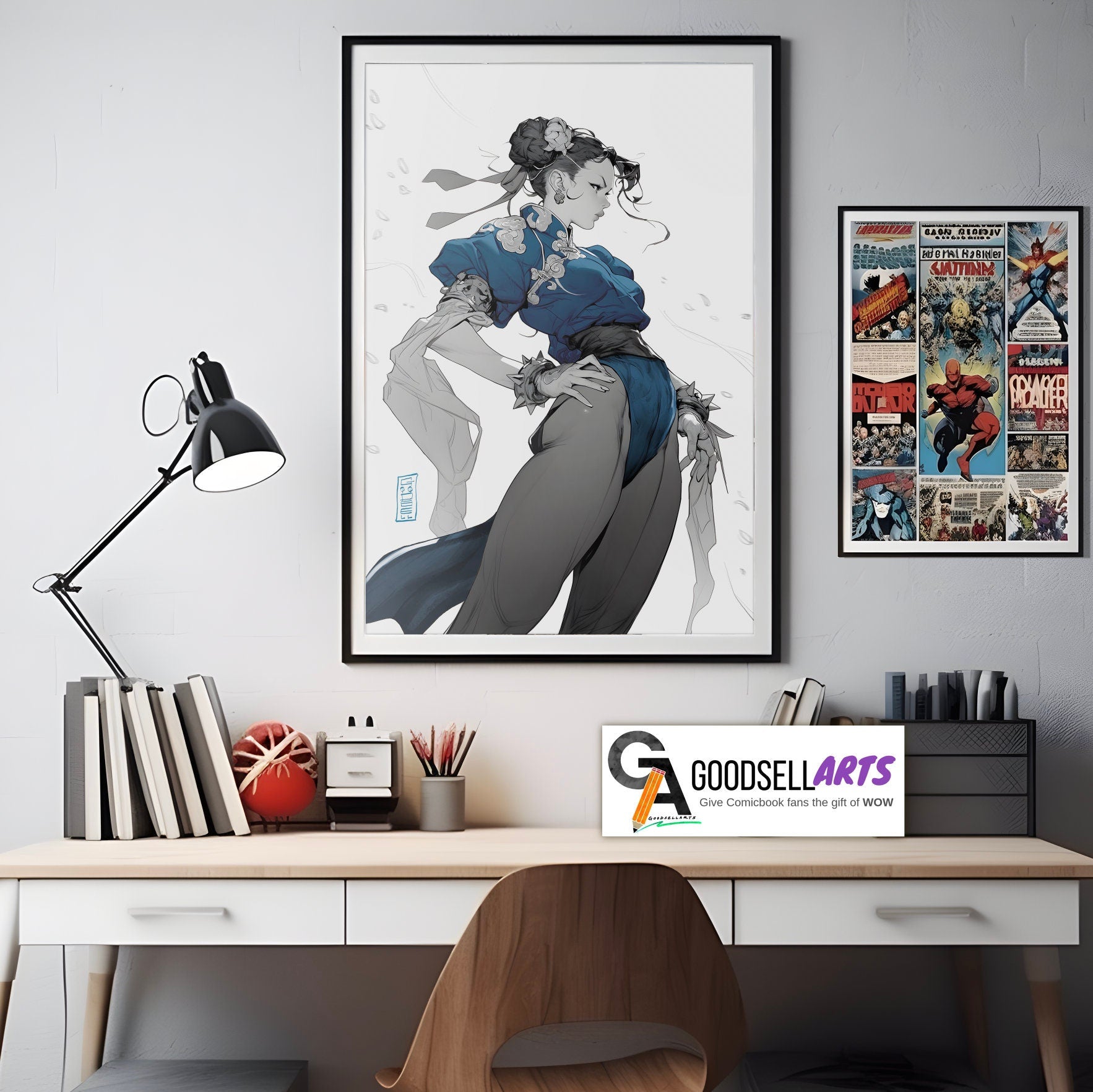 Street Fighter Chun-Li Poster Print | Chun Li Art | Capcom Chun-Li SF6 art | Street Fighter 6 poster | Game Room Decor | Video Game poster