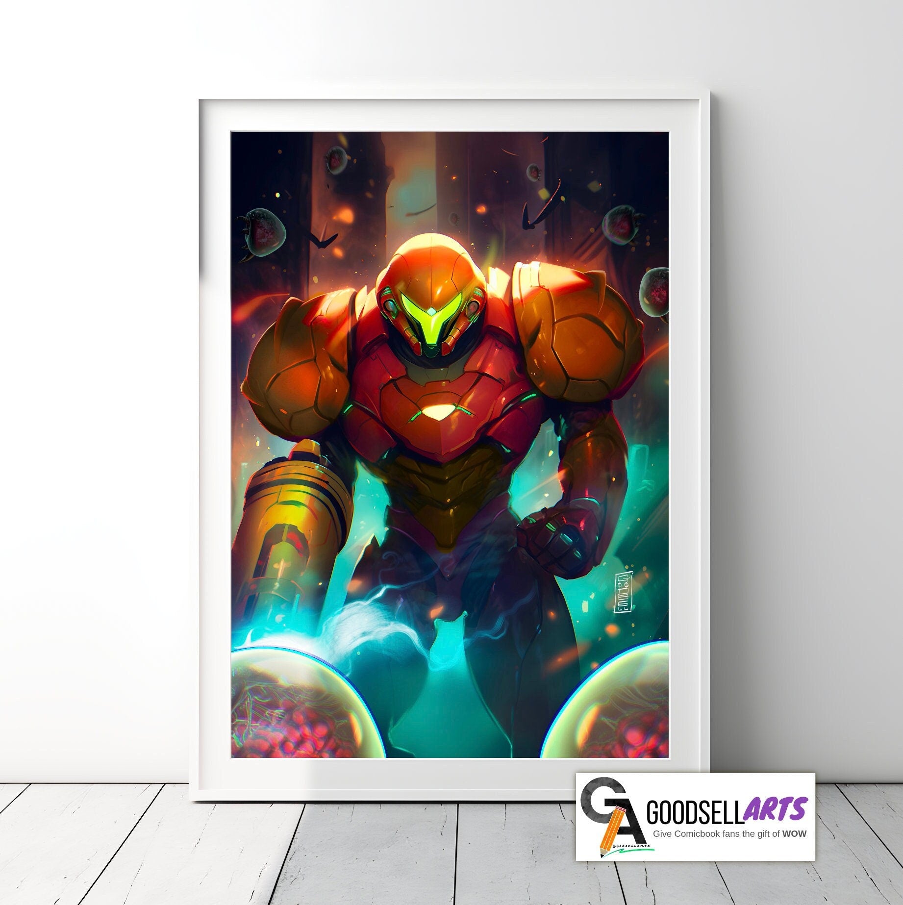 Metroid Samus Poster | Samus Aran Metroid art print | Video Game Wall Art | Nintendo Metroid gift | Nintendo Samus Art