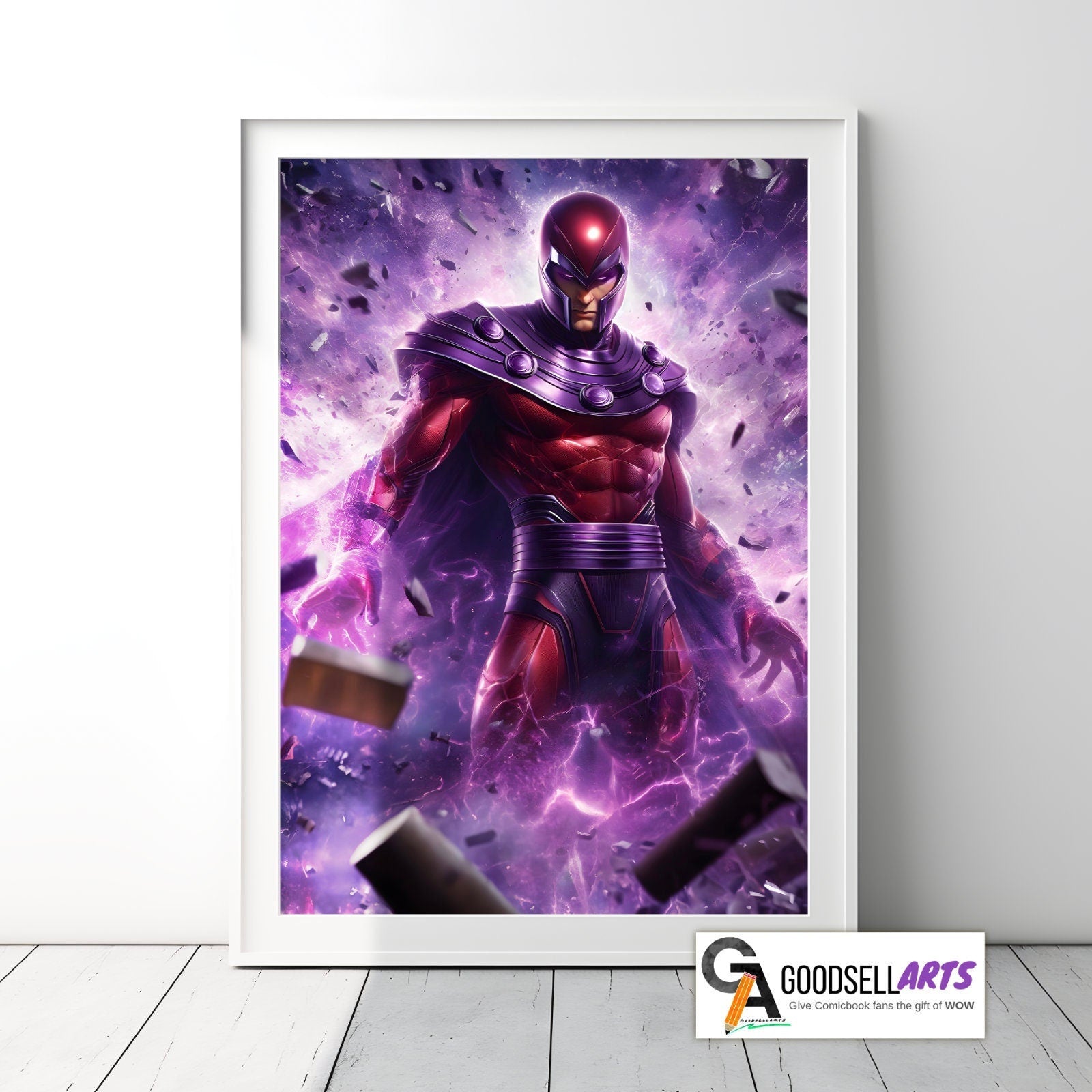Magneto X-Men Poster | Marvel X-Men wall art print | Marvel wall decor, supervillain art | Magneto X-men Gift | Erik Magnus poster