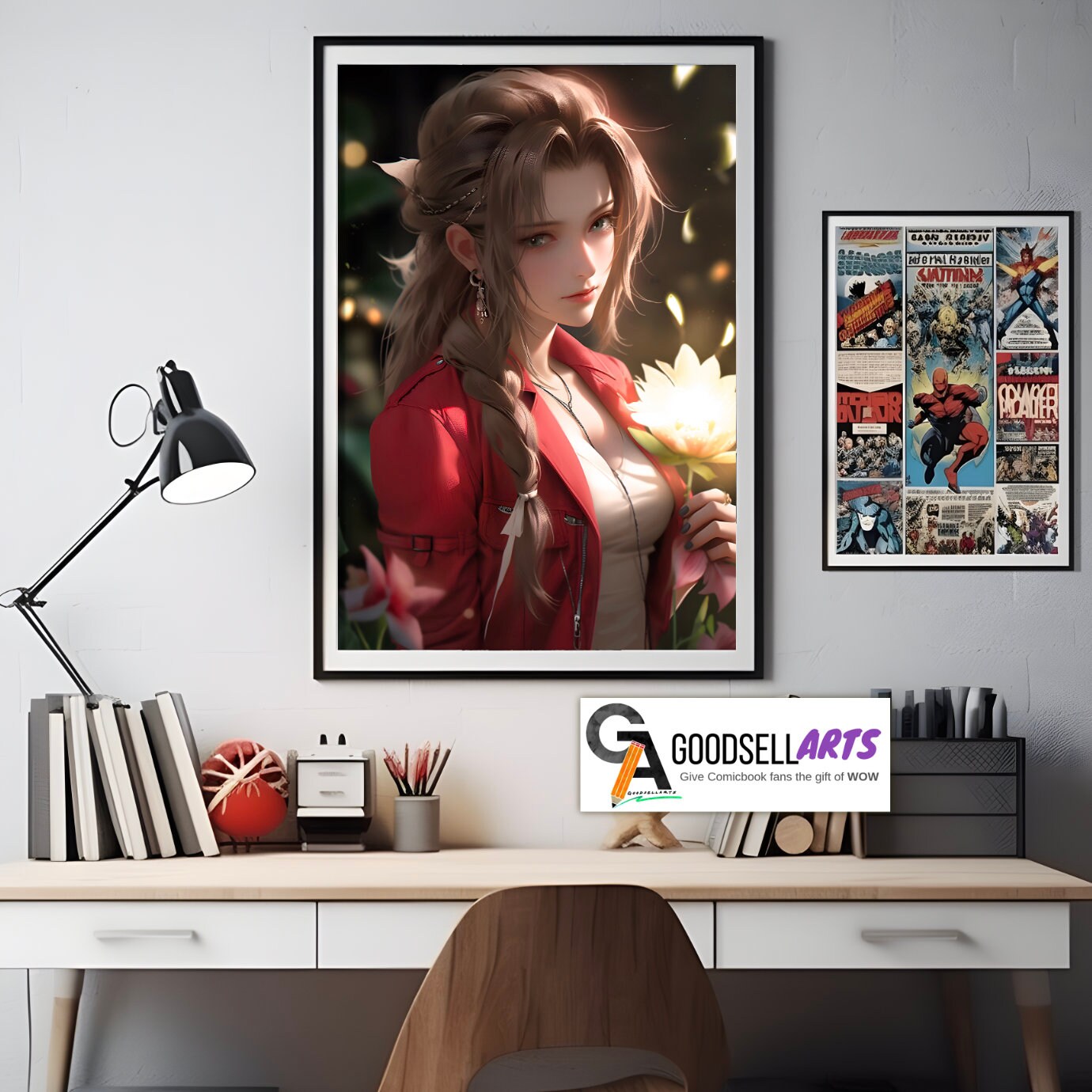 Aerith Final Fantasy Poster Print | Aerith FF7 Remake | Game Room Decor | FF7 Rebirth Aerith  | Video Game poster| Aerith Gainsborough art