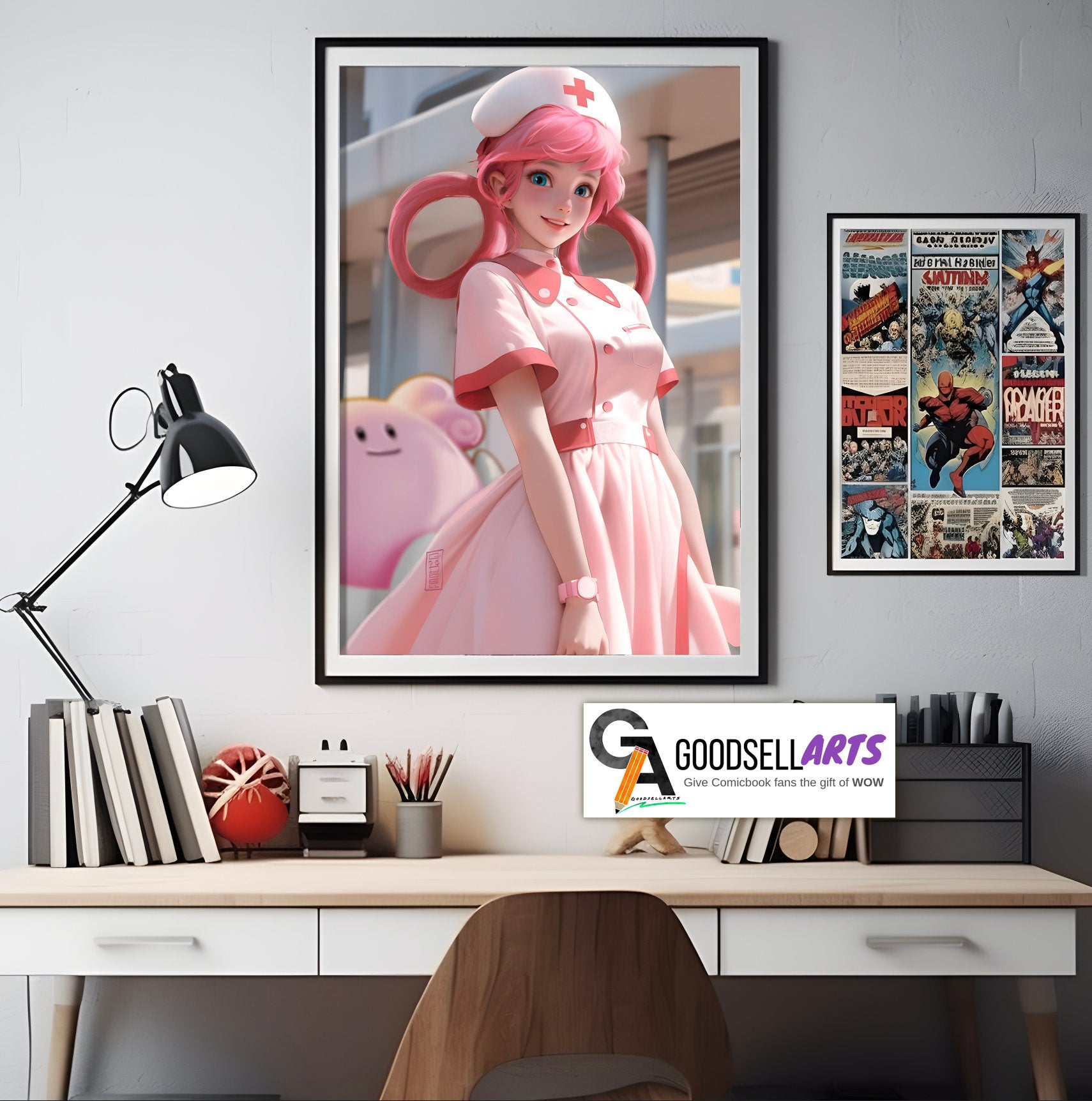 Nurse Joy Poster | Nurse Joy wall art | Video Game Wall Art | Game Room Decor | Nintendo poster | Nurse Joy Wall art gift