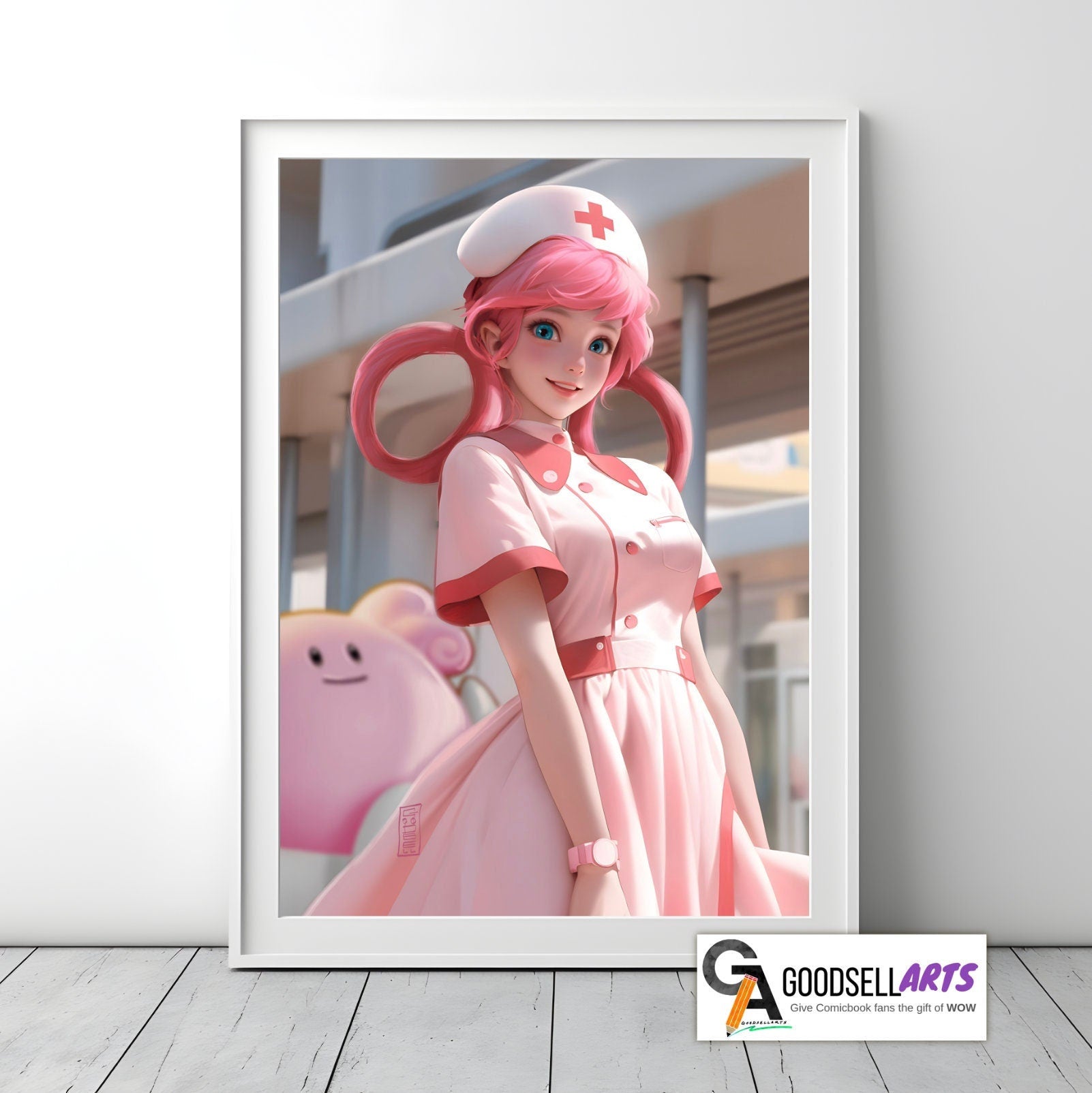 Nurse Joy Poster | Nurse Joy wall art | Video Game Wall Art | Game Room Decor | Nintendo poster | Nurse Joy Wall art gift