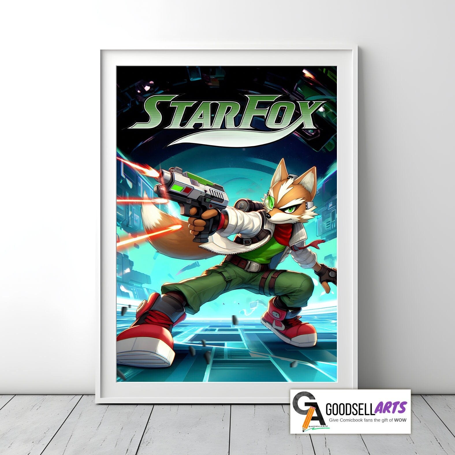 Star Fox Poster | Fox McCloud Poster | Gamer Gifts | Game room decor | Star Fox wall art | Video Game art | Nintendo gift Smash brothers art