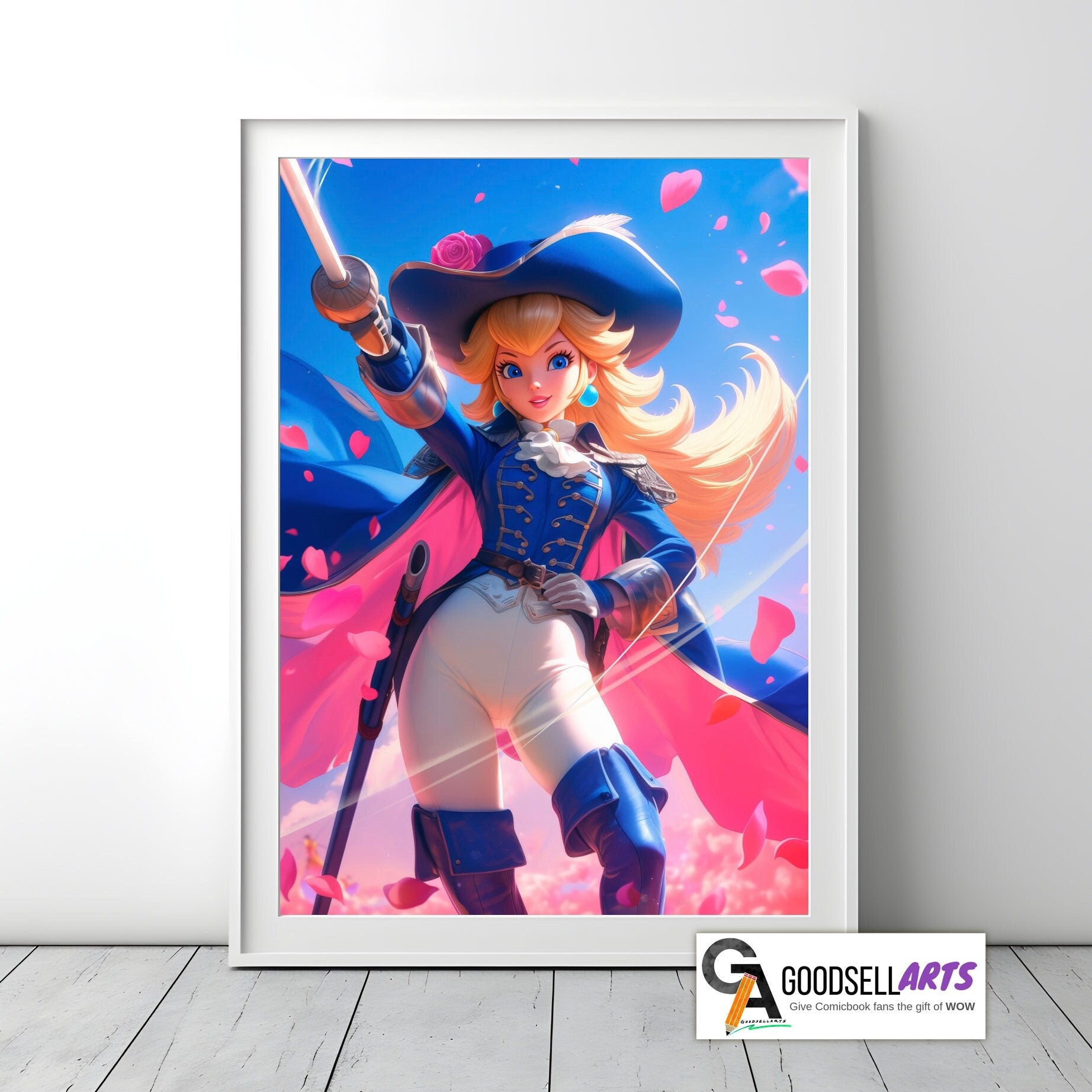 Princess Peach Poster | SwordFighter Peach | Princess Peach Showtime | Nintendo art print | Video Game Art | Princess Peach Gift for her
