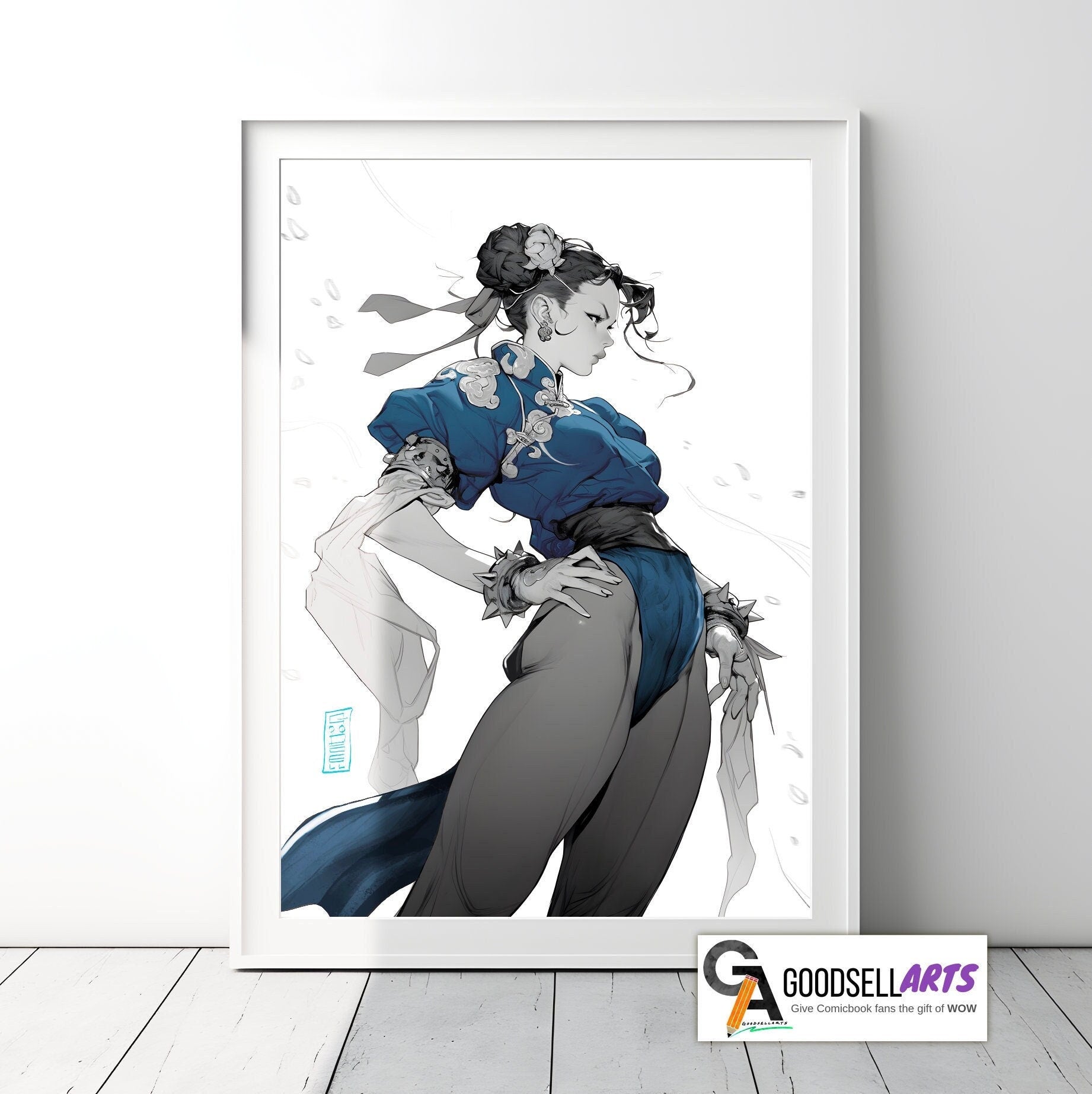 Street Fighter Chun-Li Poster Print | Chun Li Art | Capcom Chun-Li SF6 art | Street Fighter 6 poster | Game Room Decor | Video Game poster