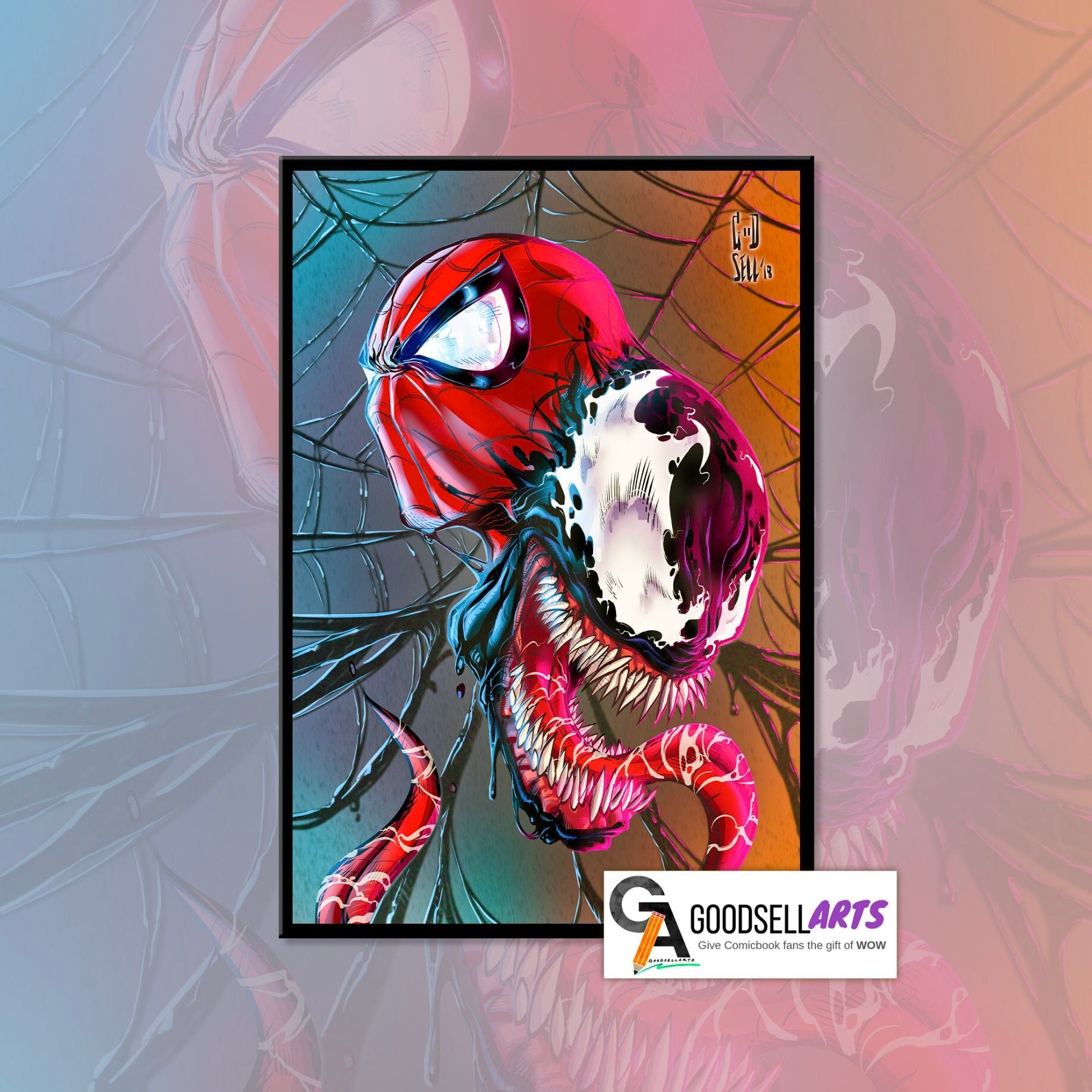 Spiderman and Venom Poster | Venom art print | Venom gift for him | Venom Marvel Spider-man Gift for men Geek room decor, Spiderman print