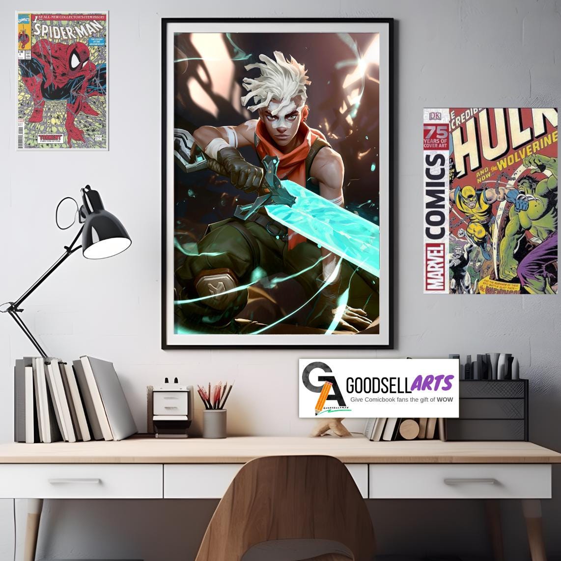 Ekko Arcane Poster Print, League of Legends art, Video Game Poster LoL Anime Art, Ekko Champion, Game room decor, Ekko fan gift