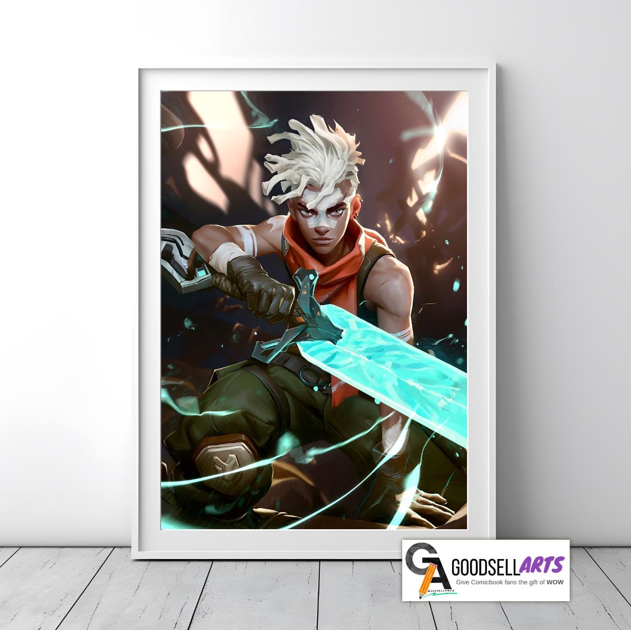 Ekko Arcane Poster Print, League of Legends art, Video Game Poster LoL Anime Art, Ekko Champion, Game room decor, Ekko fan gift