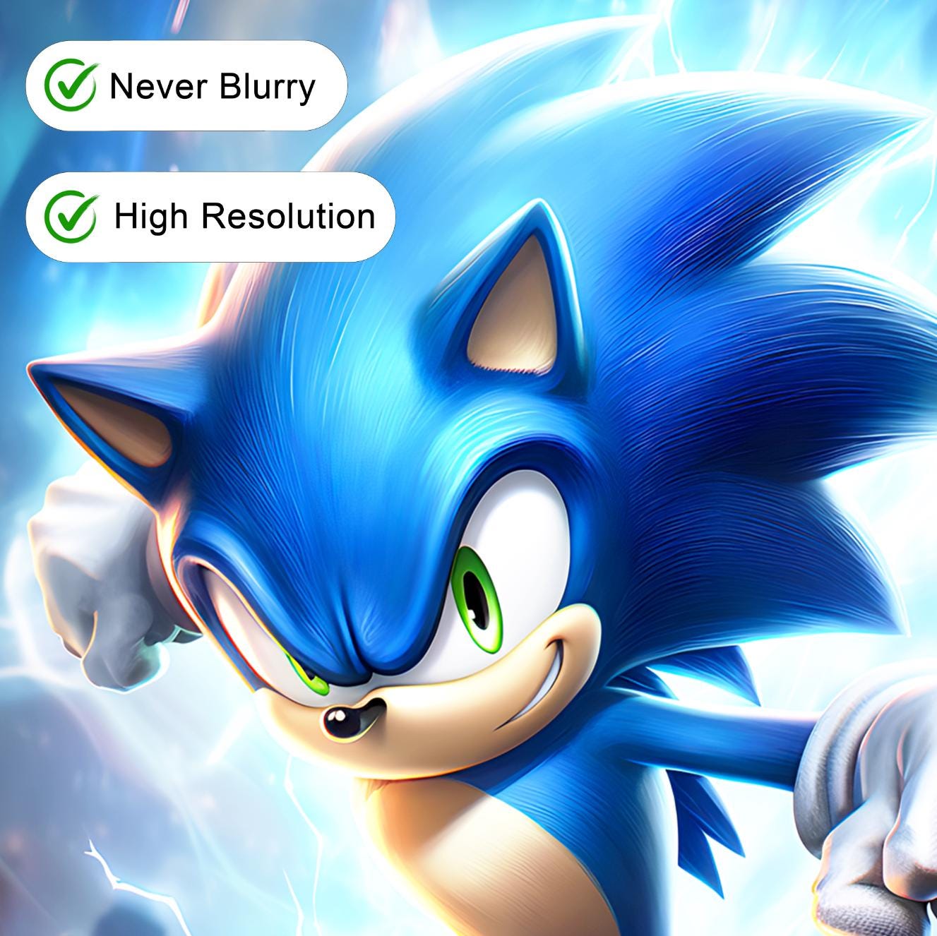 Sonic the Hedgehog Poster, Sonic Video Game Wall Art print, Gamer Gifts, Game room decor, Sonic Movie Fan Art Gift, Sega Retro Gamer