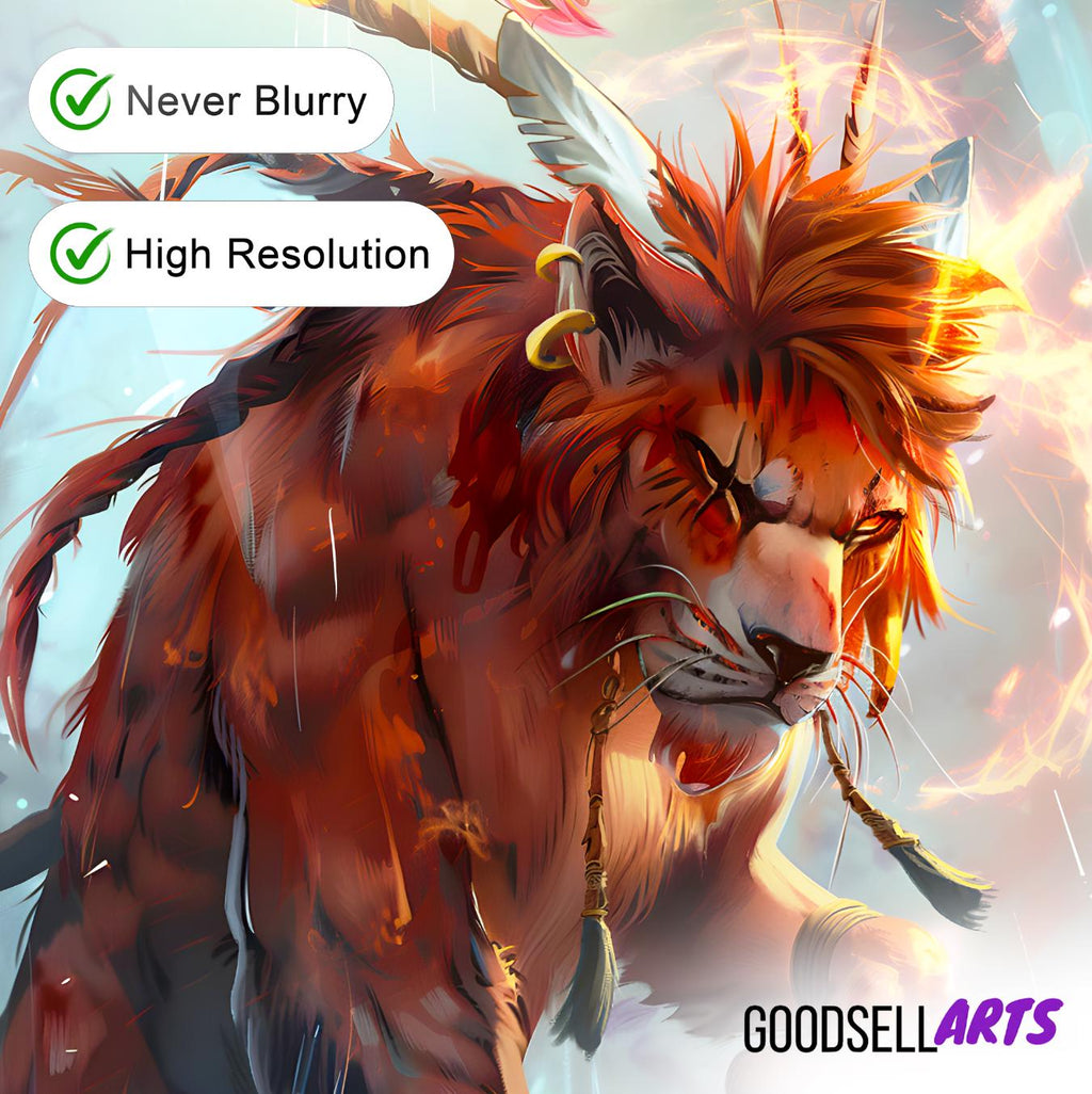 Red 13 Final Fantasy Poster, FF7 Rebirth Wall Art Print, Gaming Decor, Red XIII art print | Game room decor, Gamer gift