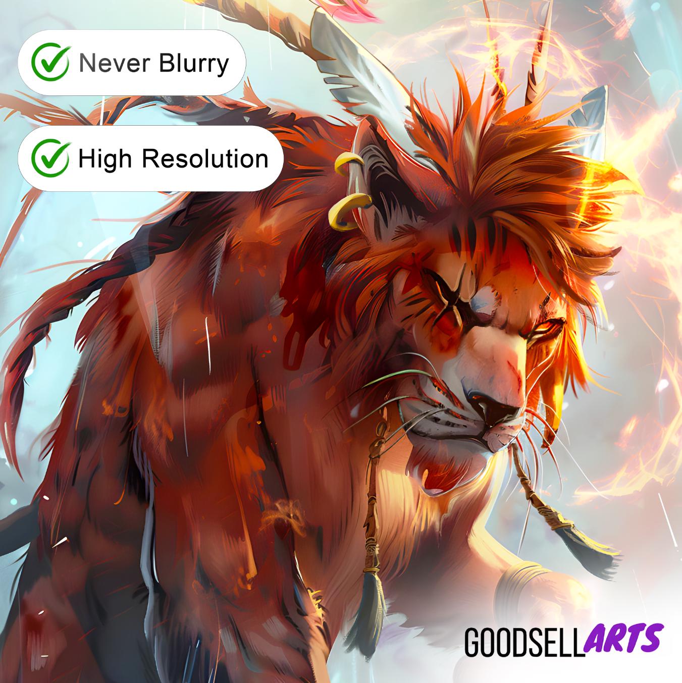 Red 13 Final Fantasy Poster, FF7 Rebirth Wall Art Print, Gaming Decor, Red XIII art print | Game room decor, Gamer gift