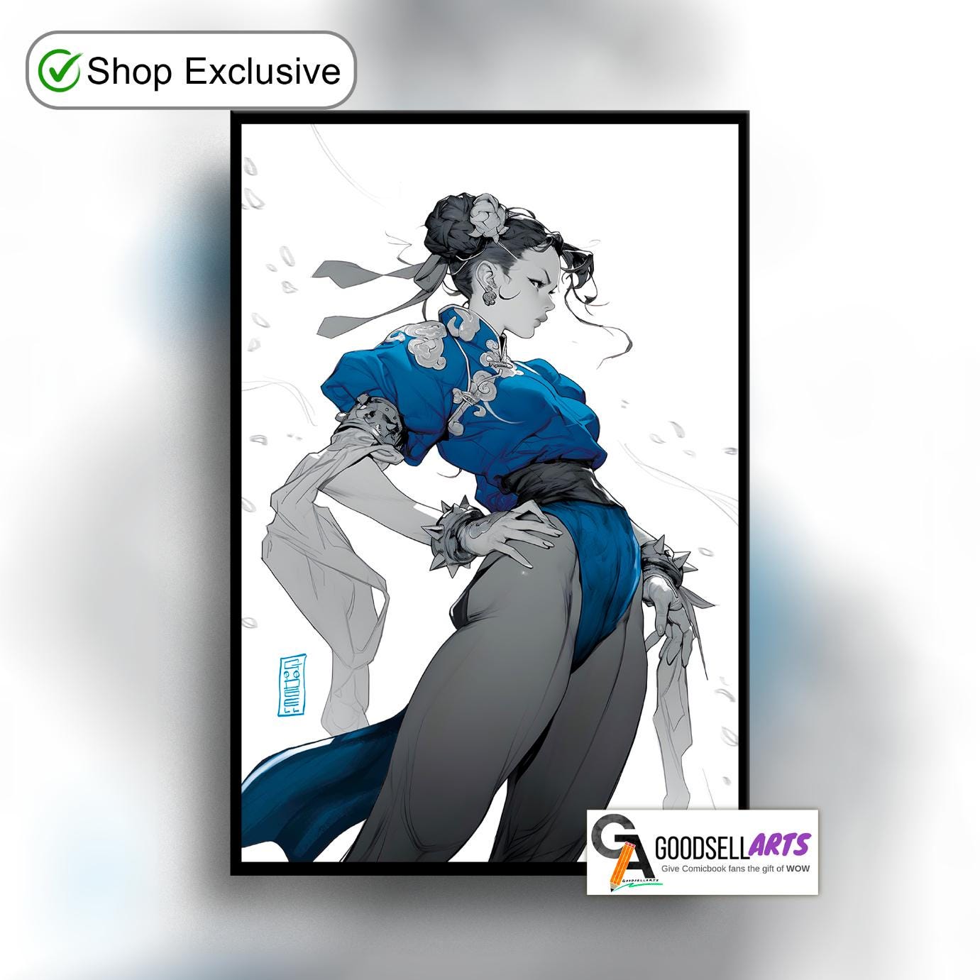 Street Fighter Chun-Li Poster Print | Chun Li Art | Capcom Chun-Li SF6 art | Street Fighter 6 poster | Game Room Decor | Video Game poster
