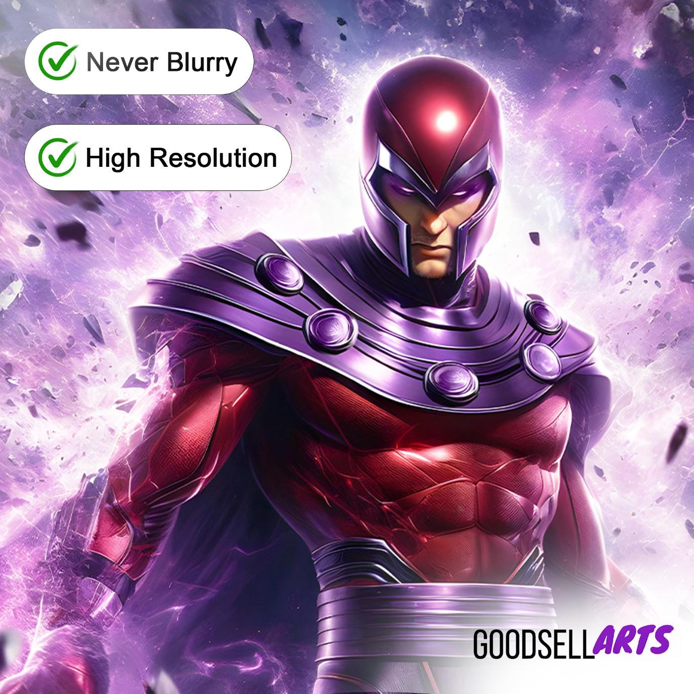 Magneto X-Men Poster | Marvel X-Men wall art print | Marvel wall decor, supervillain art | Magneto X-men Gift | Erik Magnus poster