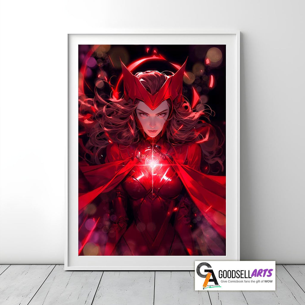 Scarlet Witch Poster |  &quot;No more mutants.&quot; | Wandavision |  Avengers Wanda Art | Marvel MCU poster | Wanda Maximoff Poster | Game room decor