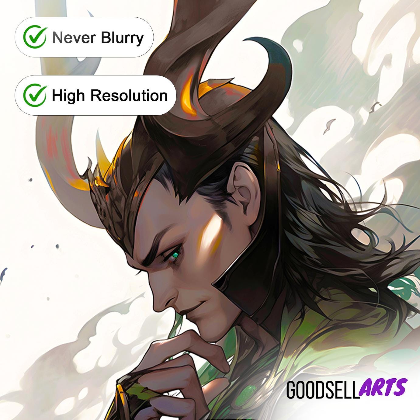 Loki Poster Print | Marvel Loki Art Print | Avengers Poster Loki fan art | Loki Odinson | Loki MCU | Marvel poster gift | Geek room decor