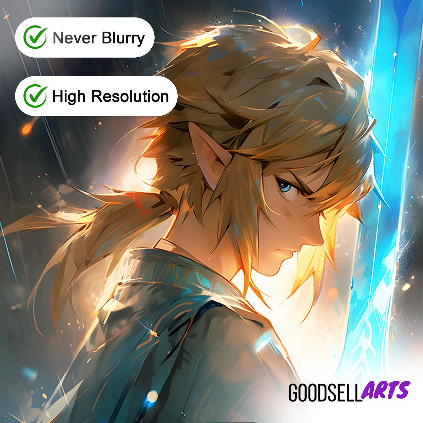 Link Poster | Legend of Zelda Gift | Zelda art print | Link Wall Art | Gamer Gift | Breath of the Wild Art Print | Tears of the Kingdom