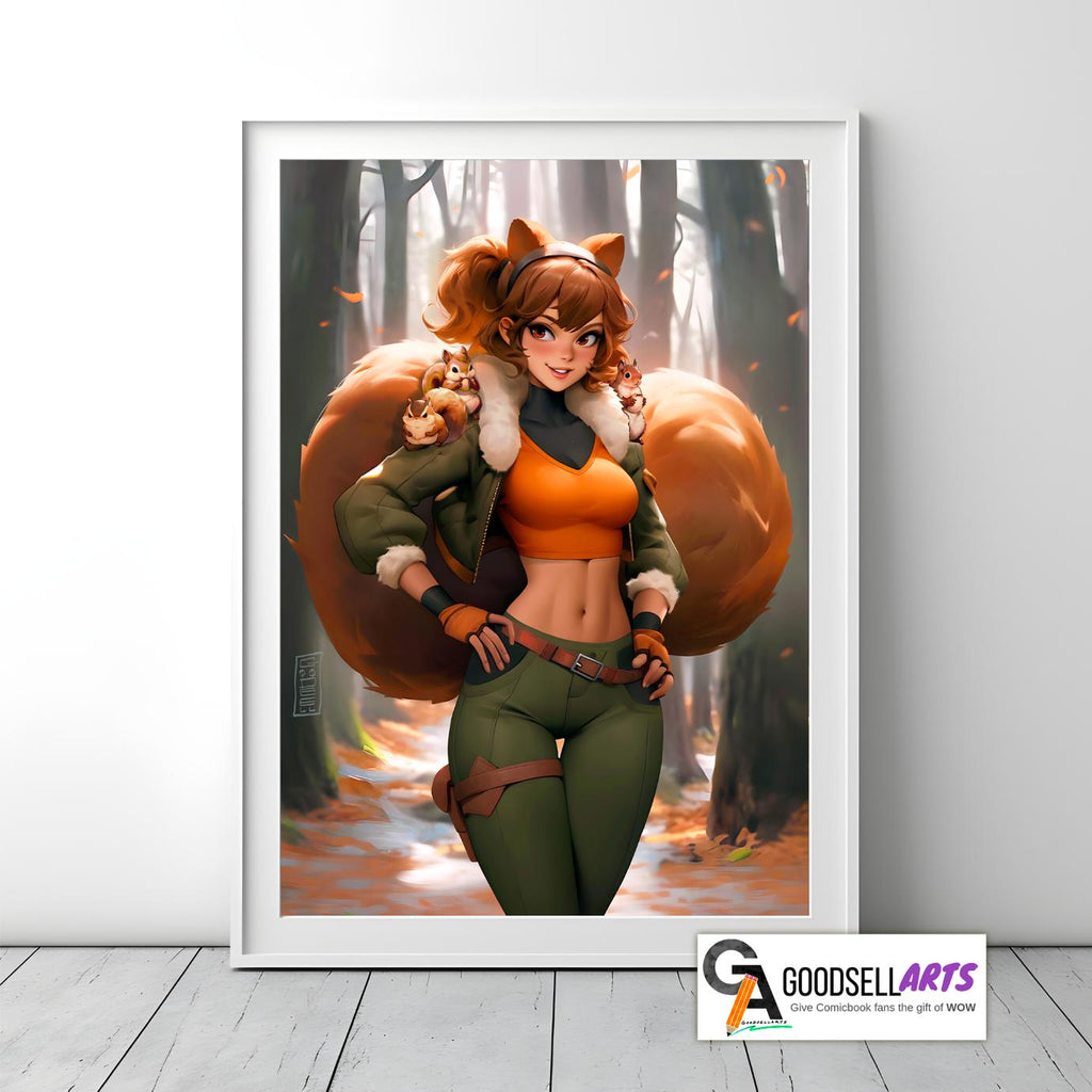 Squirrel Girl Poster Print, Marvel Rivals wall art, Superhero Video Game poster | Gamer room decor, Marvel wall art, squirrel girl gift