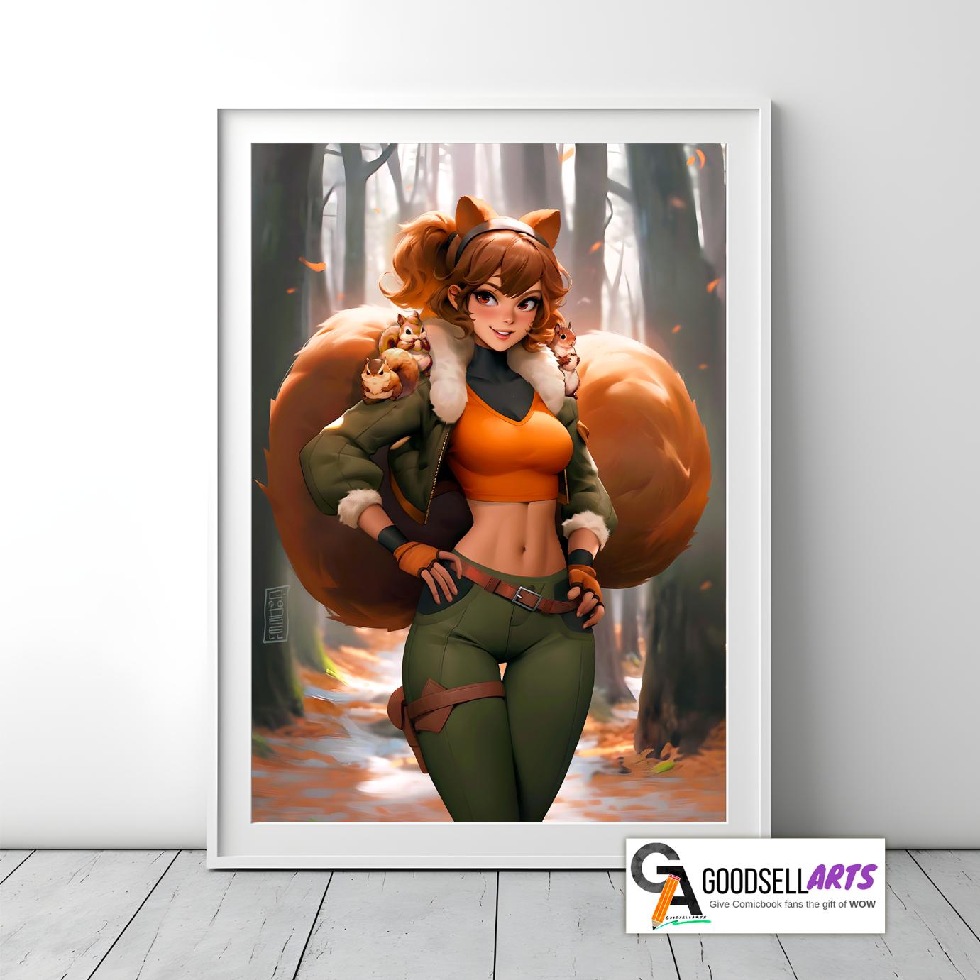 Squirrel Girl Poster Print, Marvel Rivals wall art, Superhero Video Game poster | Gamer room decor, Marvel wall art, squirrel girl gift