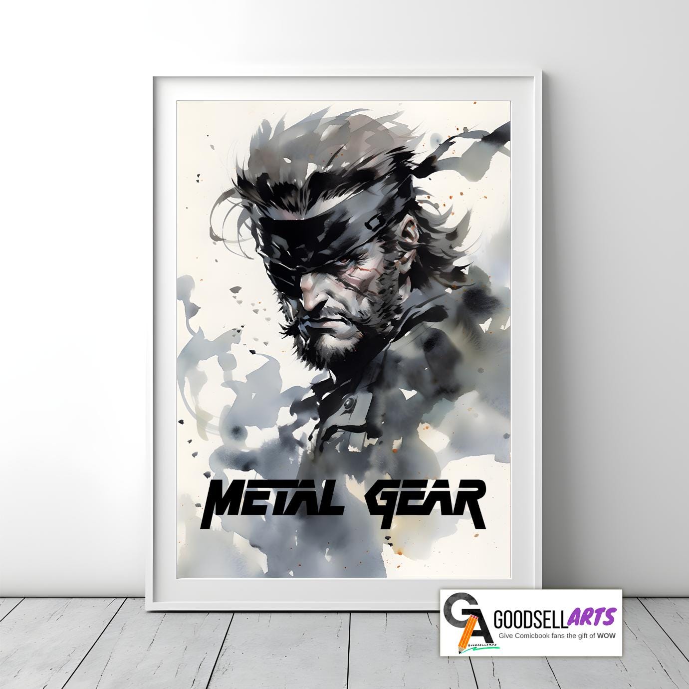 Metal Gear Poster, Solid Snake Art Print, Metal Gear Solid Wall Art, Big Boss Game Room Decor, Playstation Gamer gift, Snake Eater fan Art