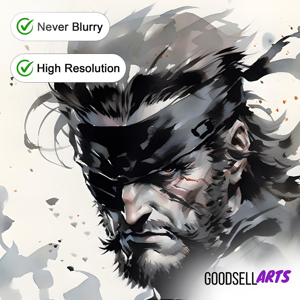Metal Gear Poster, Solid Snake Art Print, Metal Gear Solid Wall Art, Big Boss Game Room Decor, Playstation Gamer gift, Snake Eater fan Art