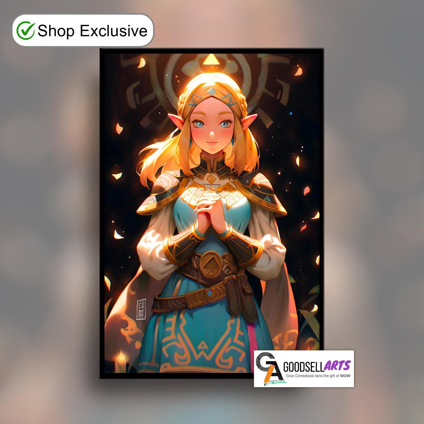 Princess Zelda Poster Print | Legend of Zelda art print | Breath of the Wild  | Echoes of wisdom | Video Game Room Wall Art | Zelda fan Gift