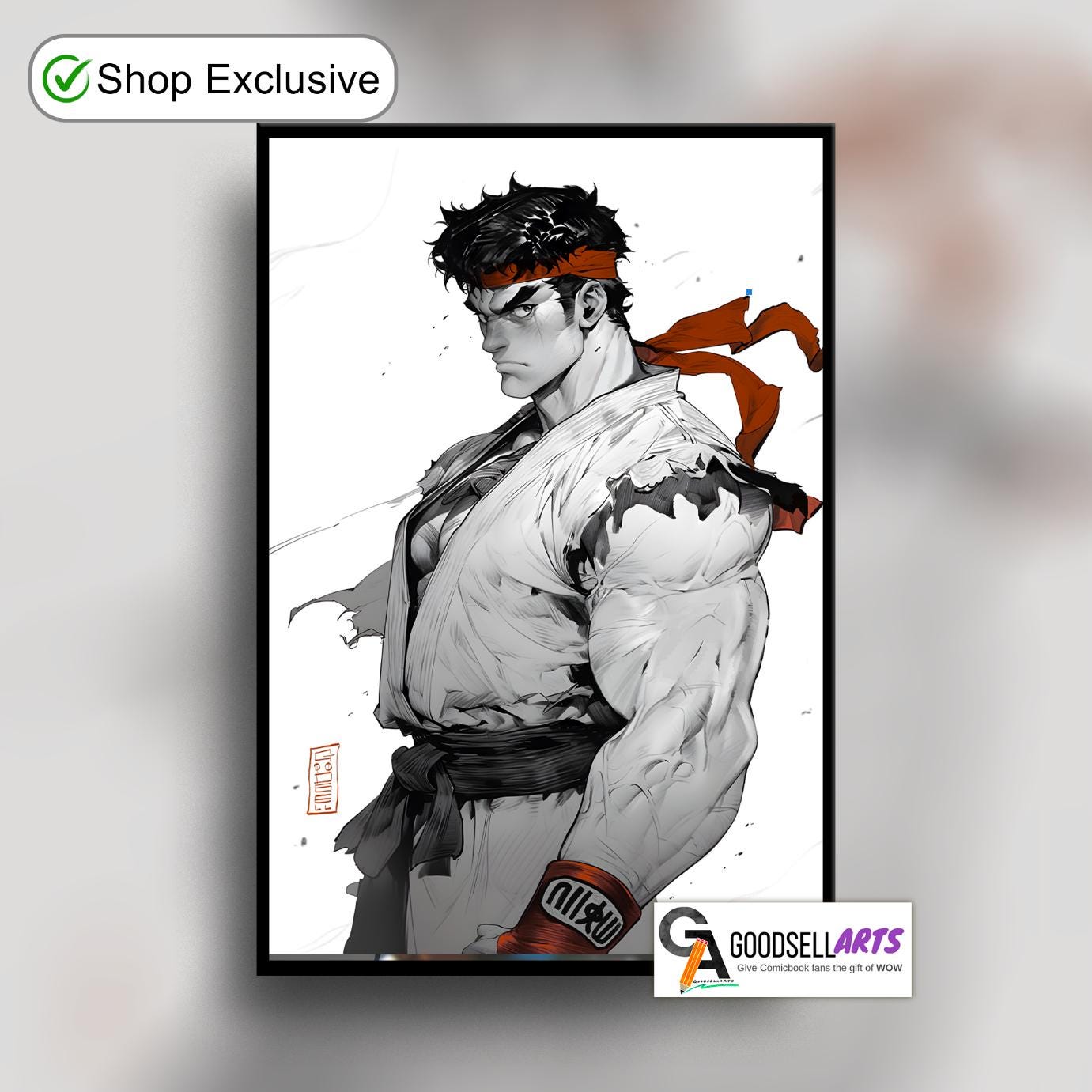 Street Fighter RYU Poster |  Ryu Street Fighter Art SF6 | Ryu Poster | Street Fighter 6 Art print | Ryu SF Wall art | Ryu Fan Art Gift