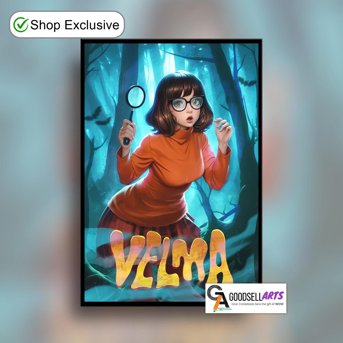 Velma Poster | Velma Cartoon Art print  | TV Show Wall Art | Retro Cartoon poster | Pop culture | 70s 80s cartoons | Velma gift