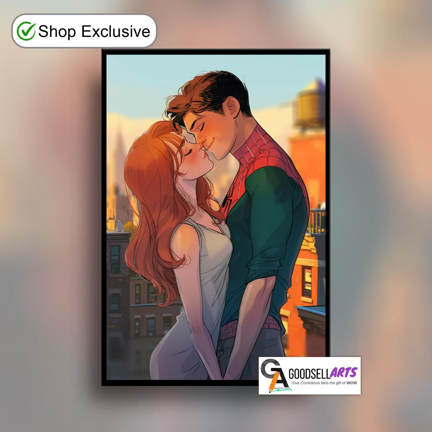 Peter Parker loves Mary Jane poster | Spider-man comic art print, Marvel wall decor, Spiderman Superhero Gift , Mary Jane Watson wall art