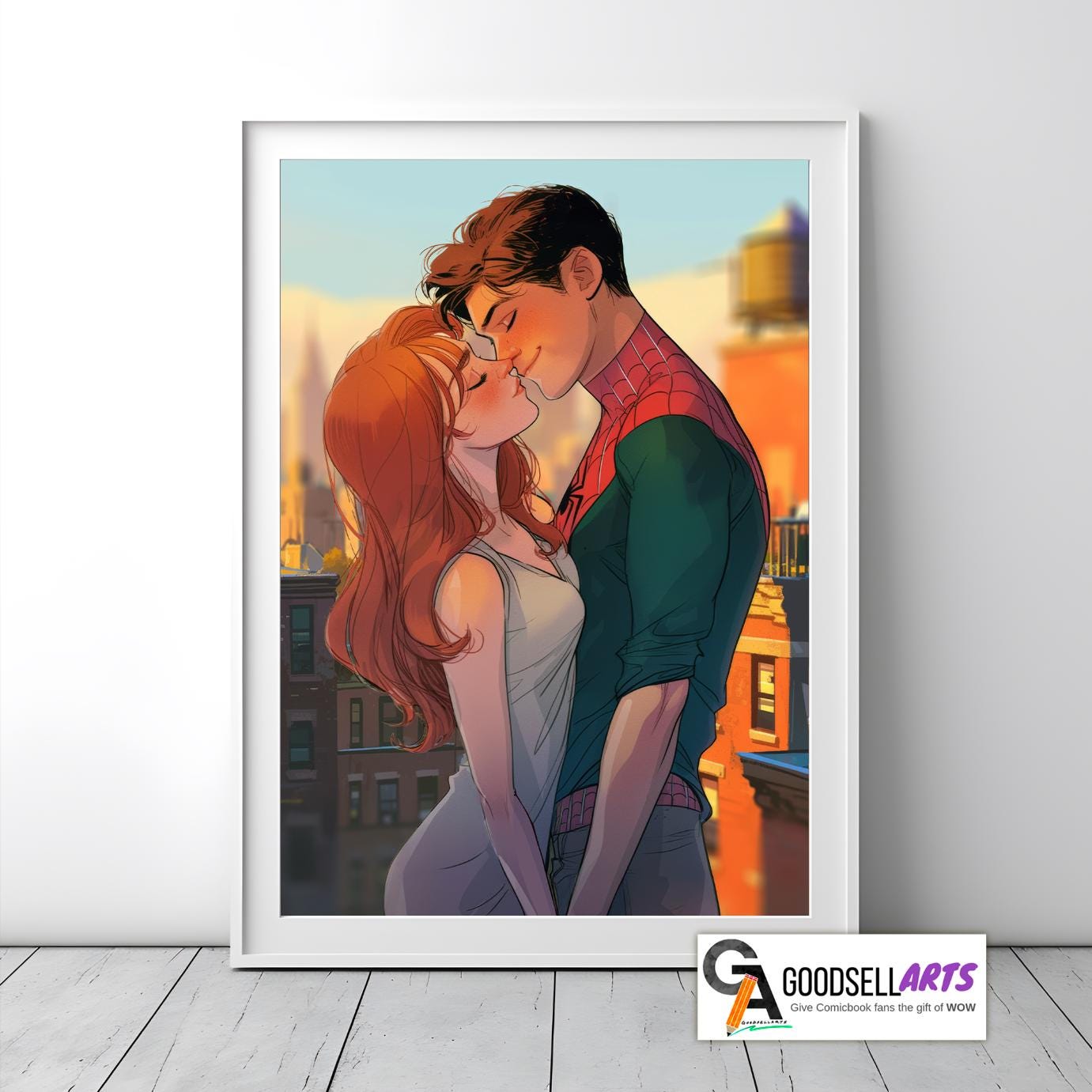 Peter Parker loves Mary Jane poster | Spider-man comic art print, Marvel wall decor, Spiderman Superhero Gift , Mary Jane Watson wall art