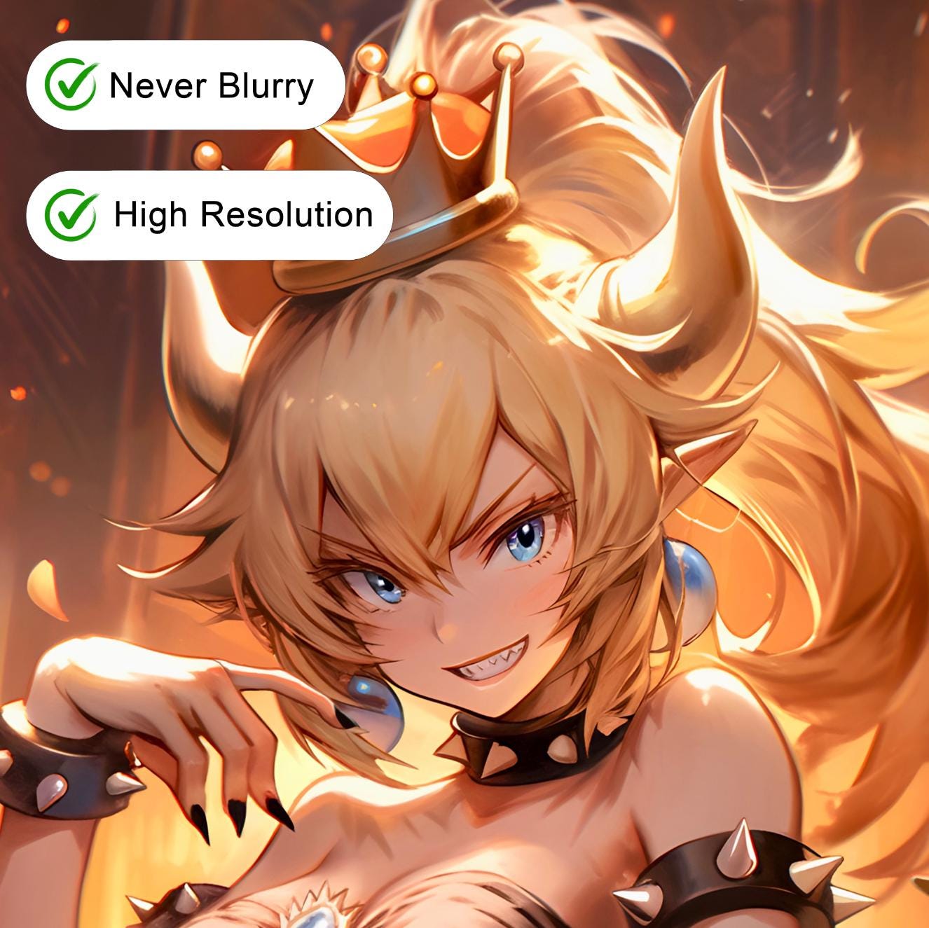 Bowsette Poster |  Princess Bowsette art | Nintendo art print | Video Game Wall Art | Gamer Gifts | Gifts for her | Mario Collectible