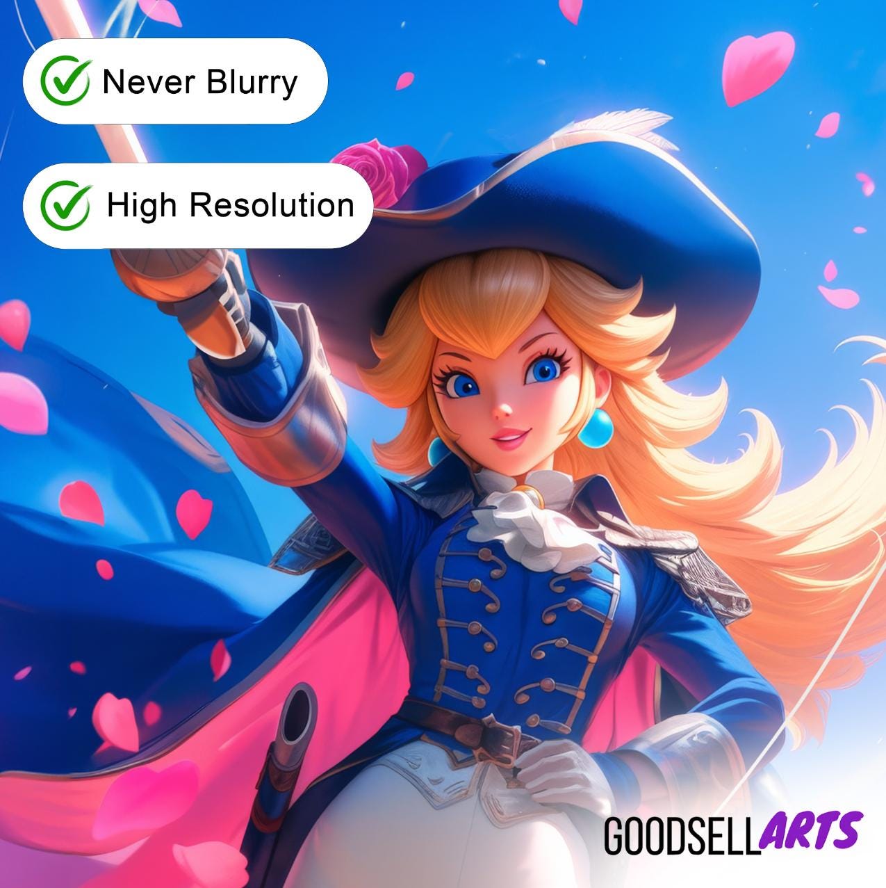 Princess Peach Poster | SwordFighter Peach | Princess Peach Showtime | Nintendo art print | Video Game Art | Princess Peach Gift for her