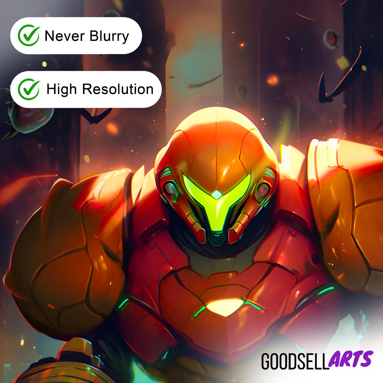 Metroid Samus Poster | Samus Aran Metroid art print | Video Game Wall Art | Nintendo Metroid gift | Nintendo Samus Art