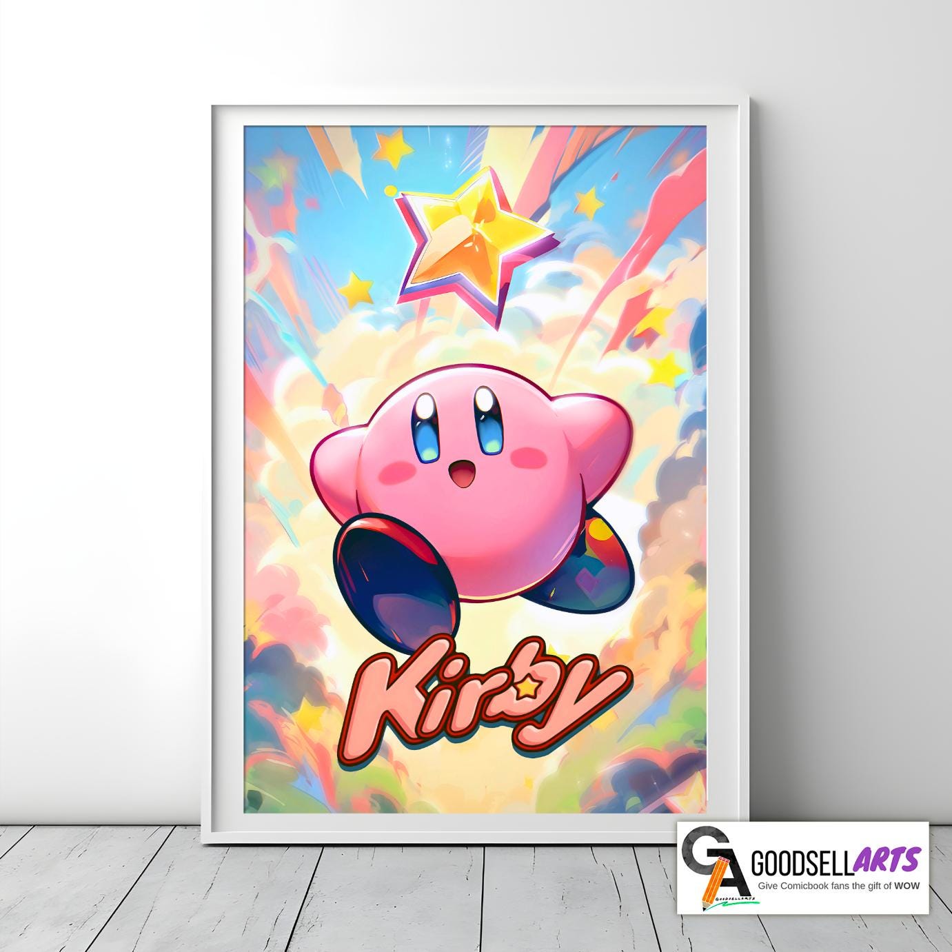 Kirby Poster, Nintendo Wall Art Print, Game Room Decor, Kirby Dream Land Video Game poster, Gamer gift for kids nintendo fans & collectors