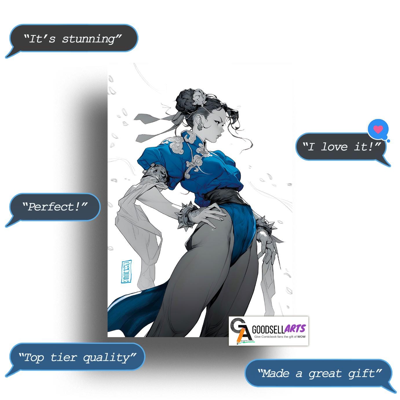 Street Fighter Chun-Li Poster Print | Chun Li Art | Capcom Chun-Li SF6 art | Street Fighter 6 poster | Game Room Decor | Video Game poster