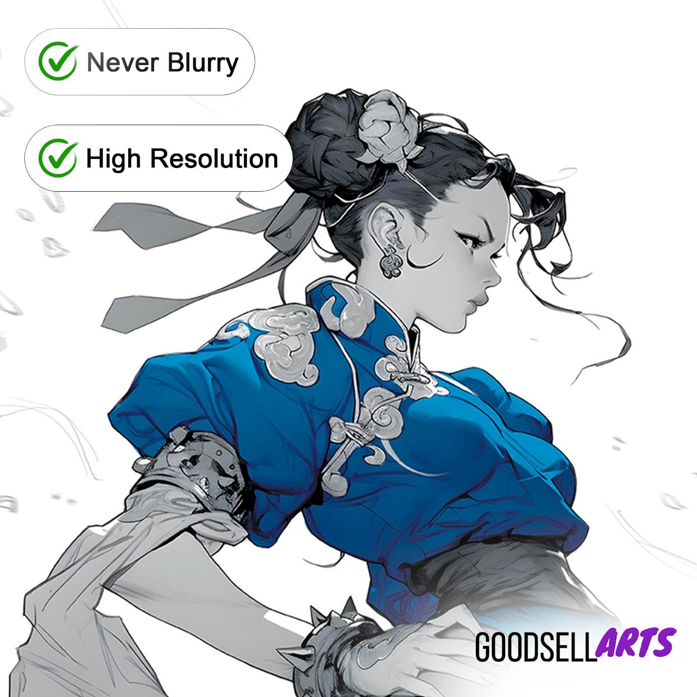 Street Fighter Chun-Li Poster Print | Chun Li Art | Capcom Chun-Li SF6 art | Street Fighter 6 poster | Game Room Decor | Video Game poster