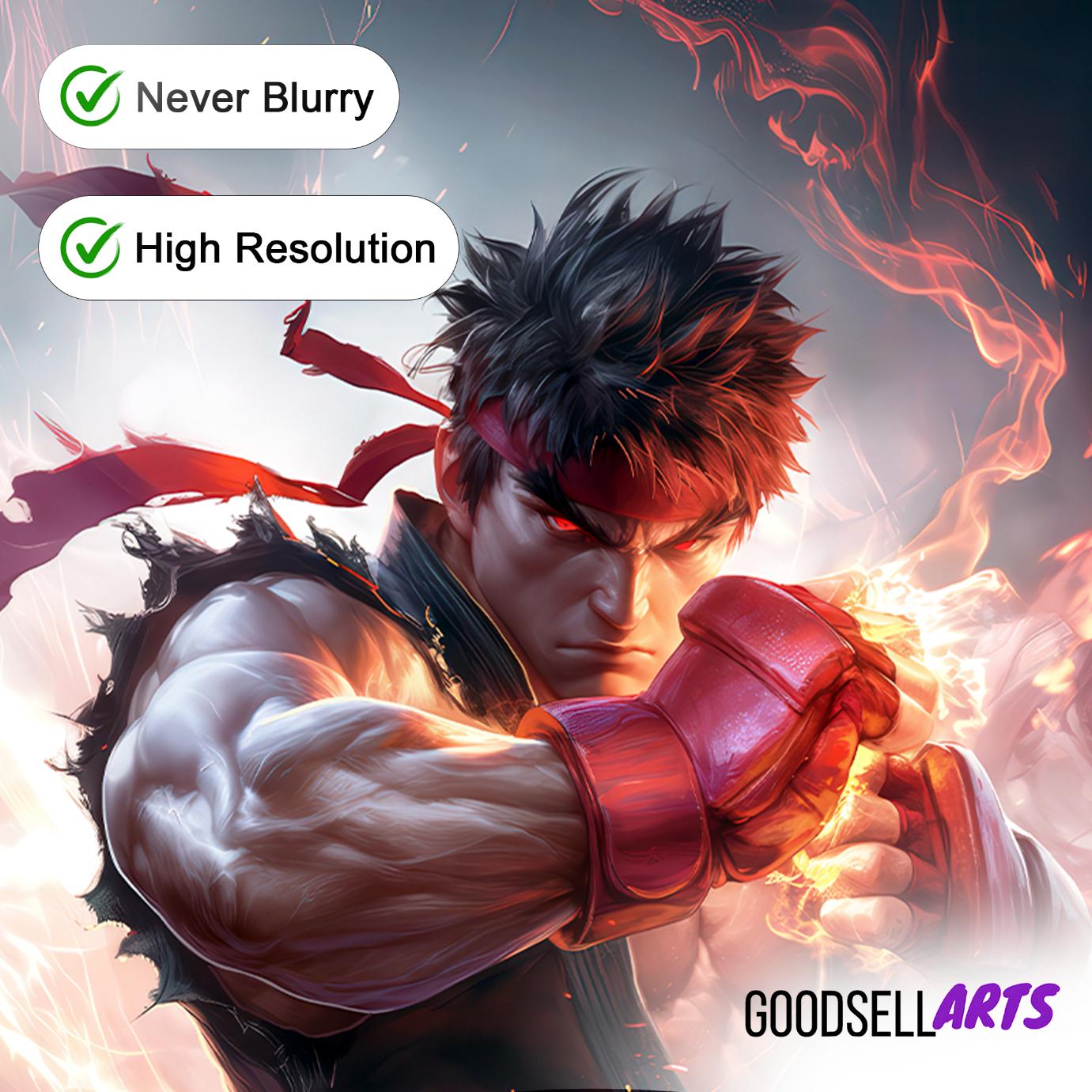Evil Ryu Street Fighter Poster | Ryu Wall Art | SF6 poster | Ryu Art Print | Street Fighter Game Room Decor | Street Fighter 6 | Gamer GIft