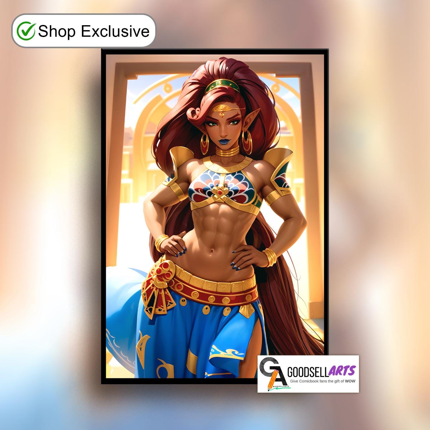 Urbosa Poster | Legend of Zelda Poster | Zelda art print | Video Game Wall Art | Gamer Gifts | Breath of the Wild | Hyrule Warriors