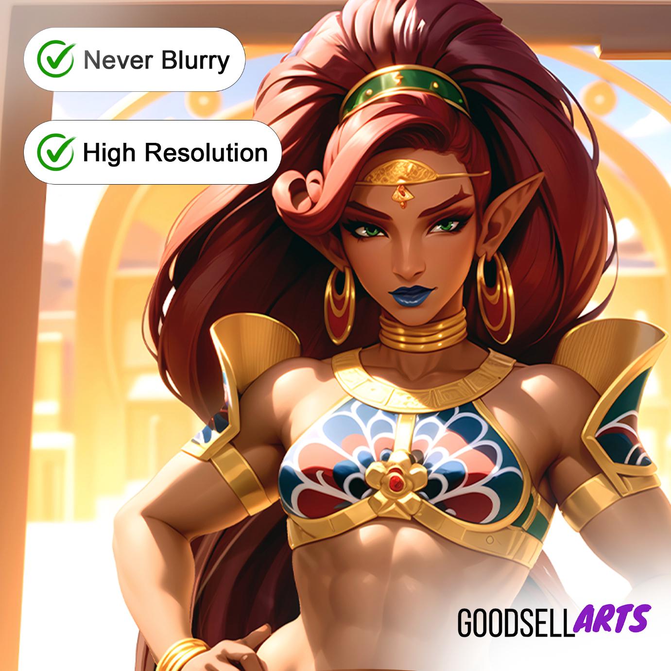 Urbosa Poster | Legend of Zelda Poster | Zelda art print | Video Game Wall Art | Gamer Gifts | Breath of the Wild | Hyrule Warriors