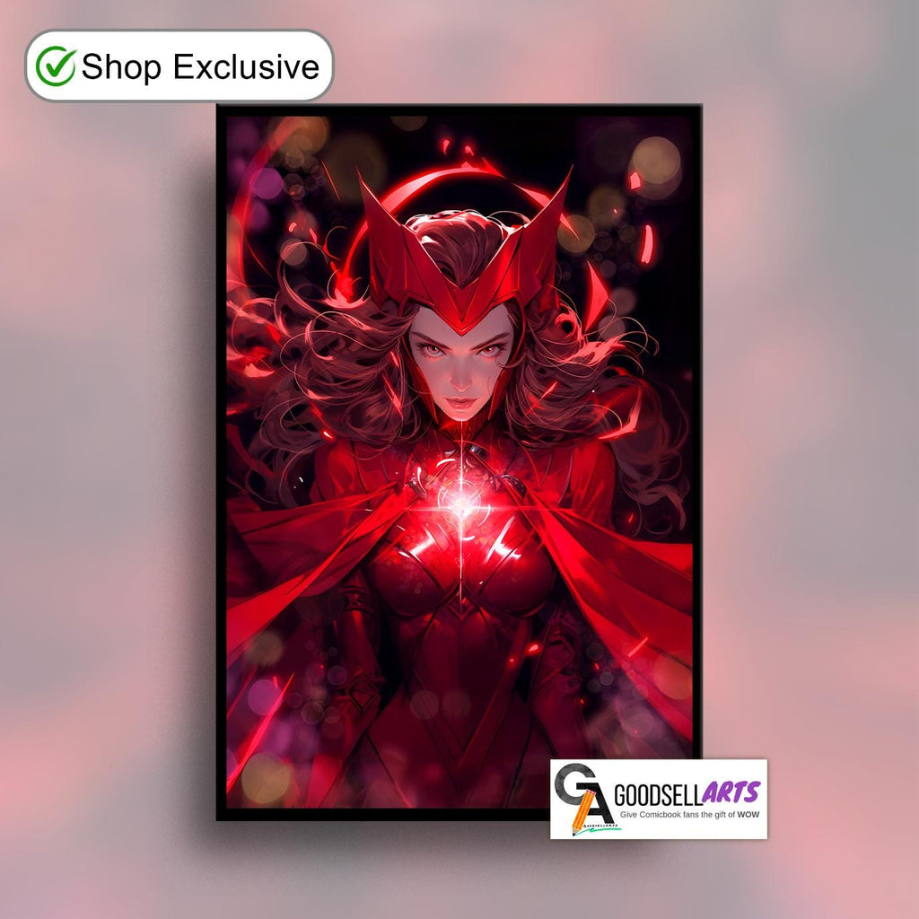 Scarlet Witch Poster |  &quot;No more mutants.&quot; | Wandavision |  Avengers Wanda Art | Marvel MCU poster | Wanda Maximoff Poster | Game room decor