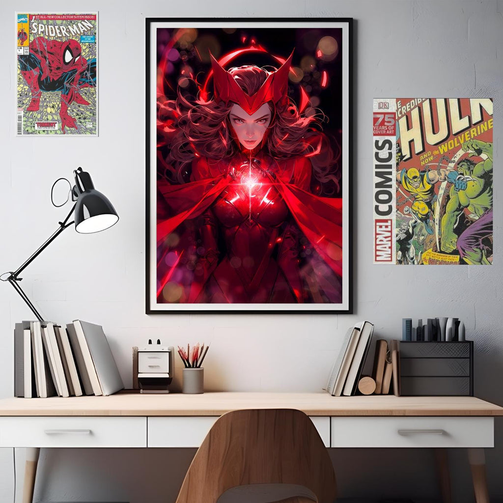 Scarlet Witch Poster |  &quot;No more mutants.&quot; | Wandavision |  Avengers Wanda Art | Marvel MCU poster | Wanda Maximoff Poster | Game room decor